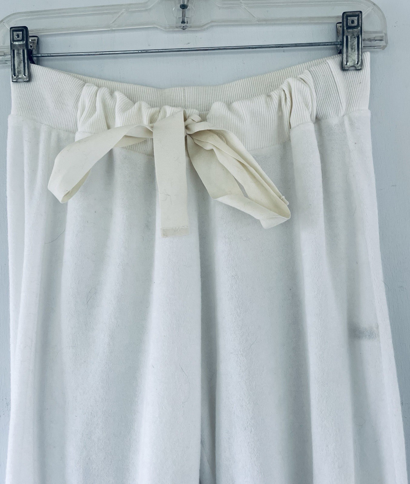 Chloe Vintage Y2K Terry Cotton Taper Cuff Pants Drawstring Ribbon Waist