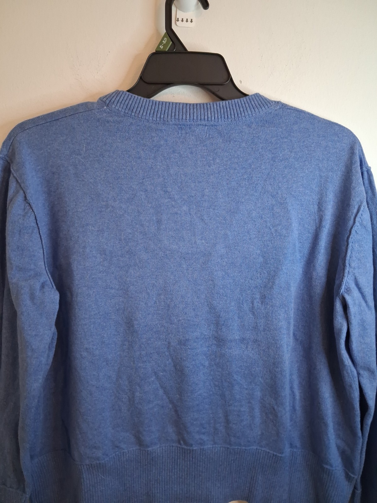 LLBean Cashmere Blend Crewneck Pullover Sweater XL Pet Blue Quiet Luxury Vtg