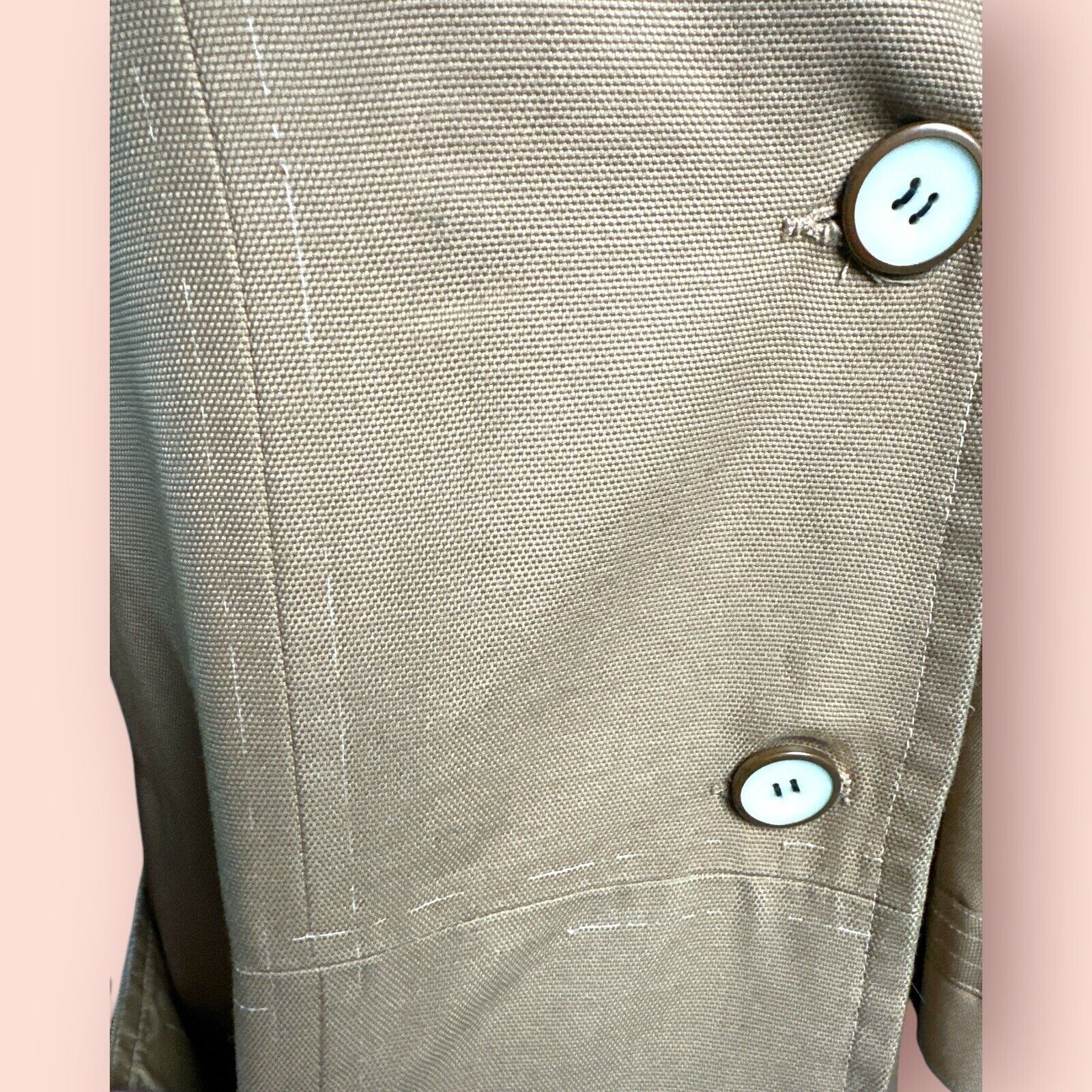 Vintage Jerold Women’s Coat Medium Tan Khaki Gorpcore Lined Jacket Long Coat