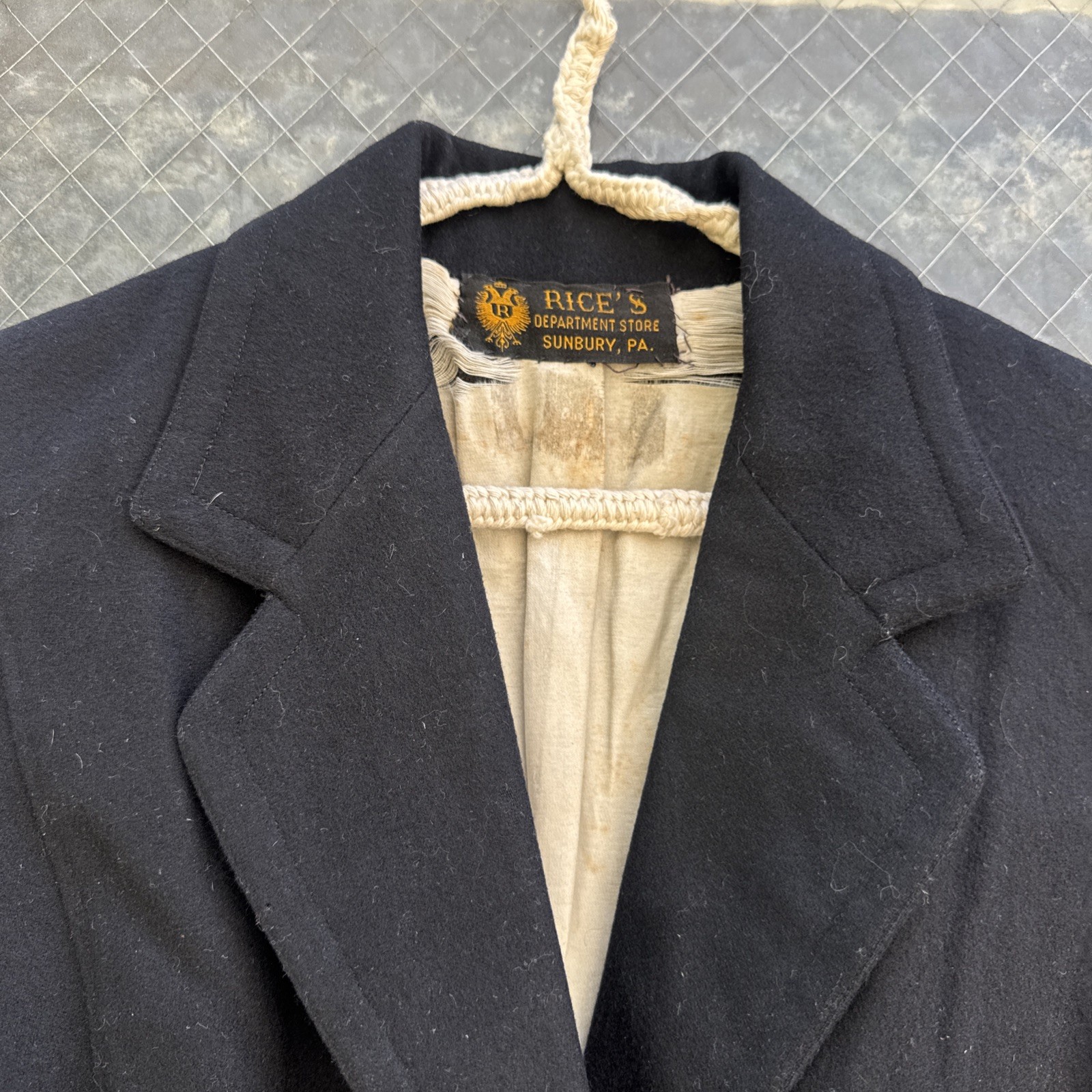 Antique Edwardian Coat Black Wool Riding Dress Jacket Victorian Vintage