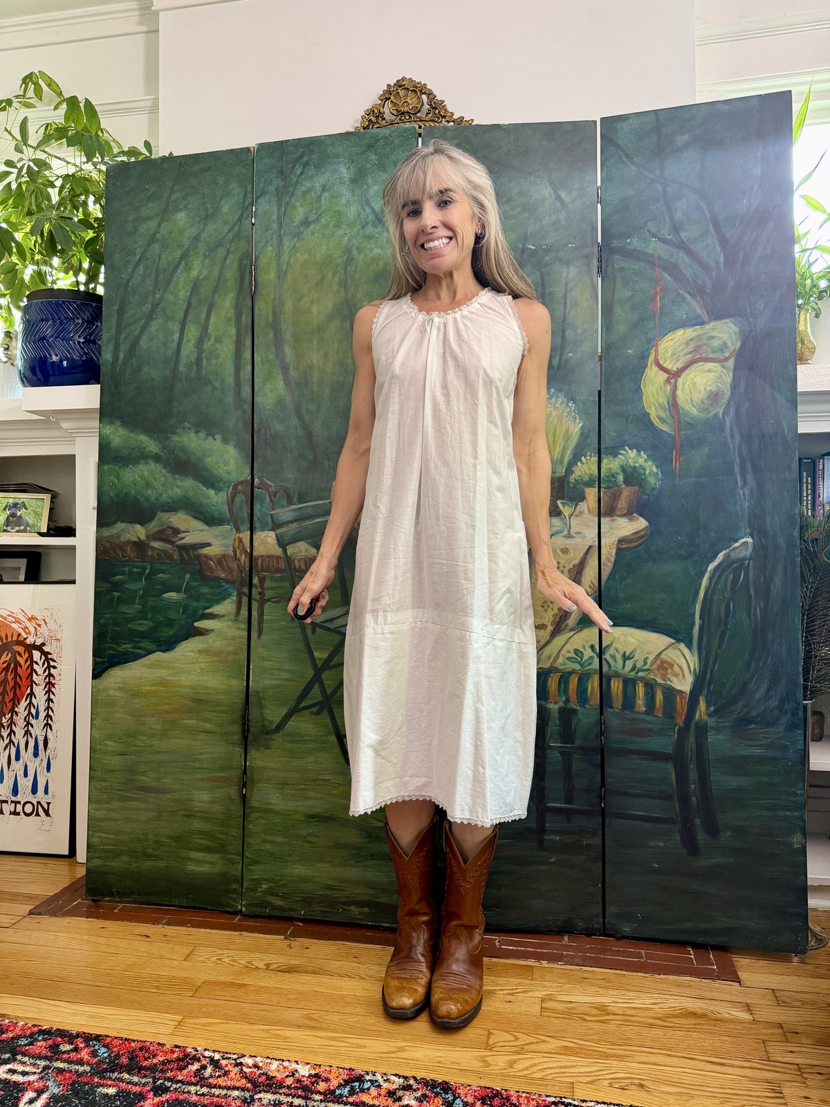 Edwardian White Cotton Slip Dress