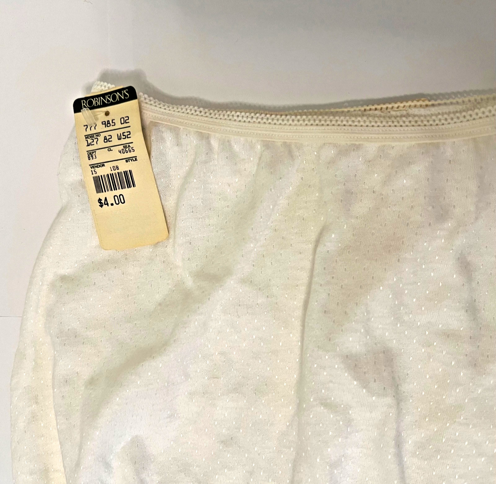 MAIDENFORM Vtg Wise Buys White Cotton Polyester Brief Panties Size 5 40665 NWT ❤