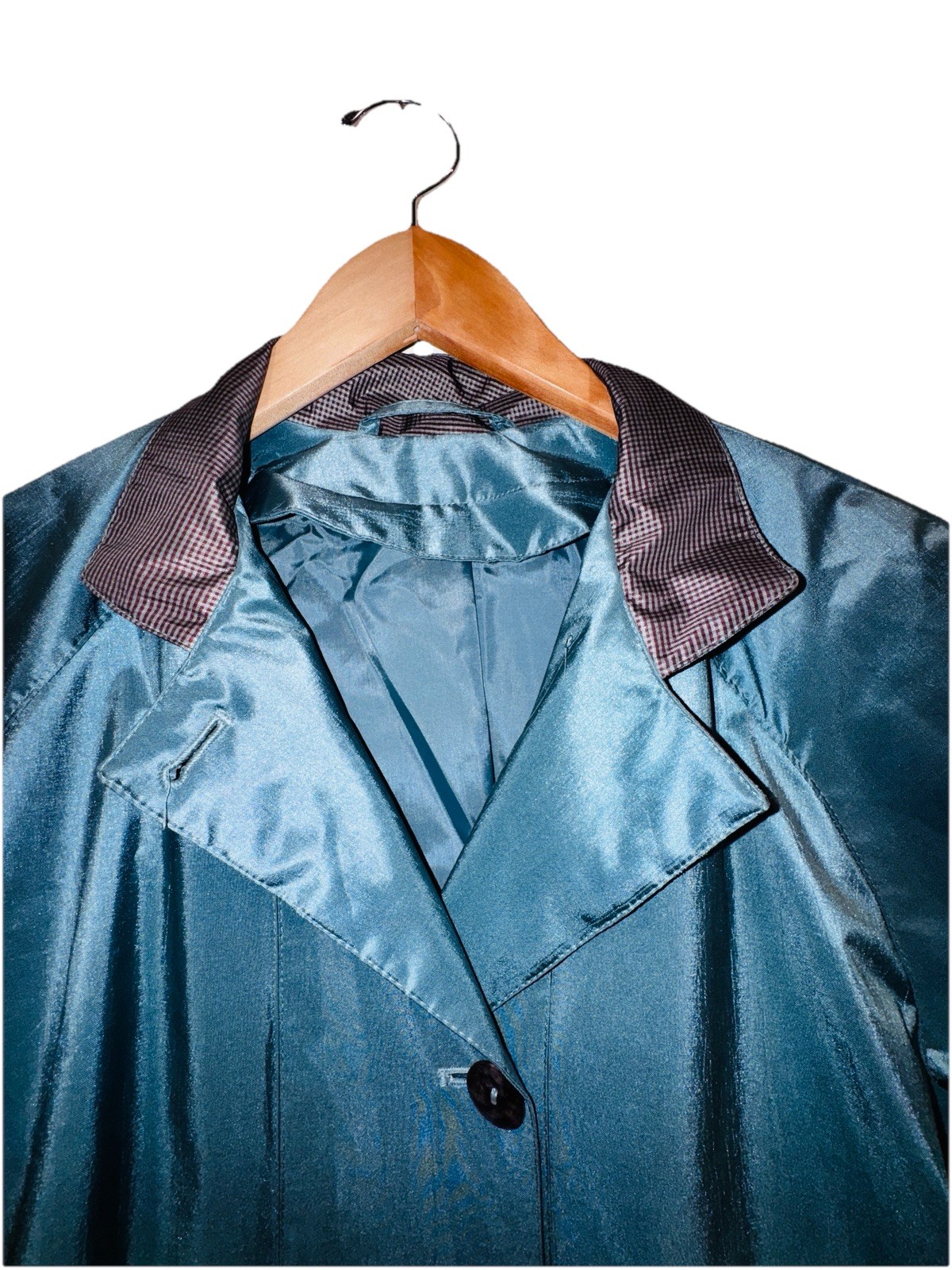Coat Collectibles Vintage Teal blue Women’s Trench Rain Coat Size 10