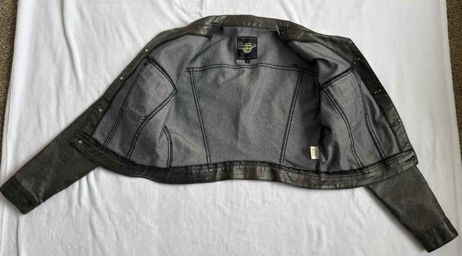 Vintage Y2K Vintage Dr Martens Air Wair Waxed Jacket Silver Gray Size Large