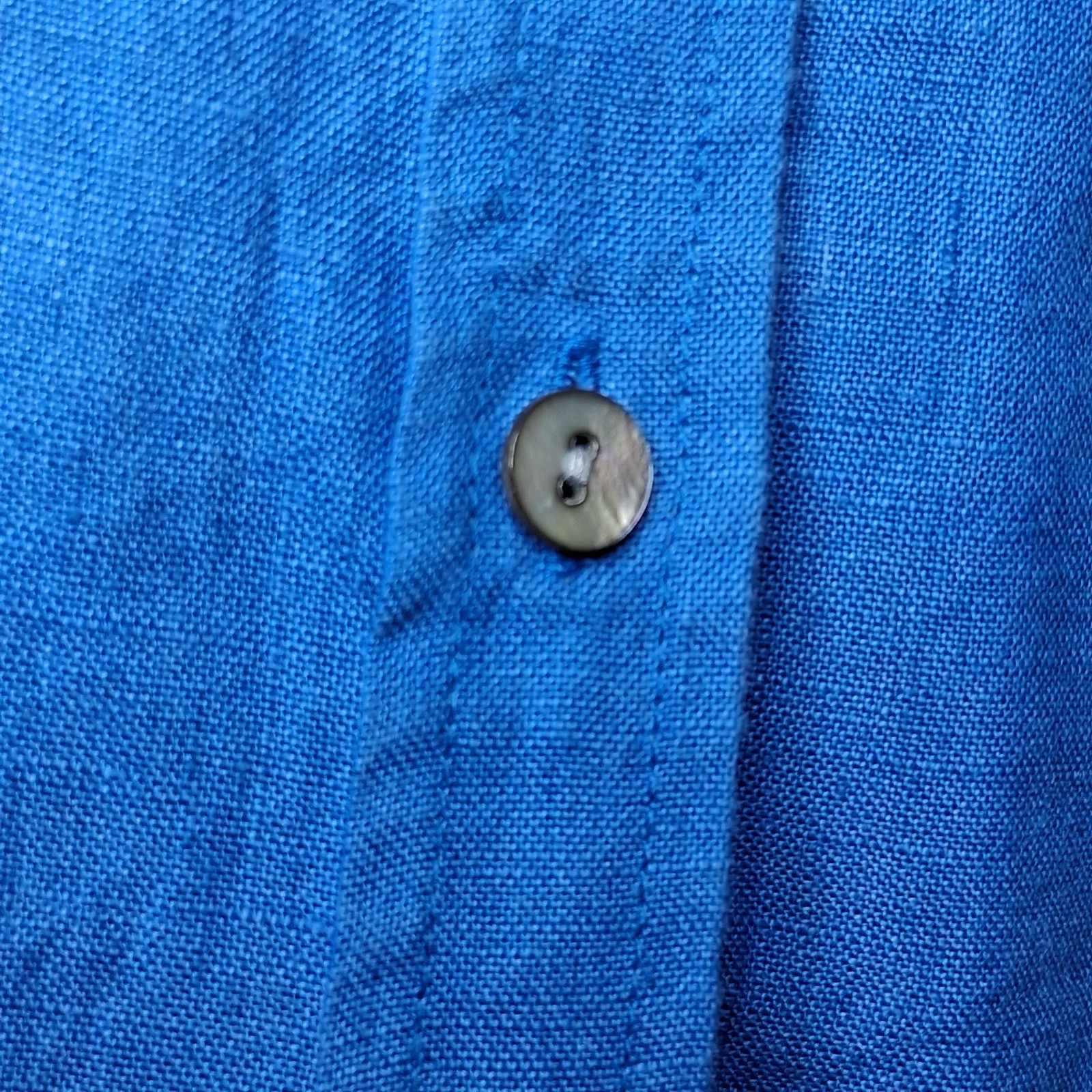 Vintage 2Pc 100% Linen Wrap Top Cardigan Set NWT Blue 8P European Summer Coastal