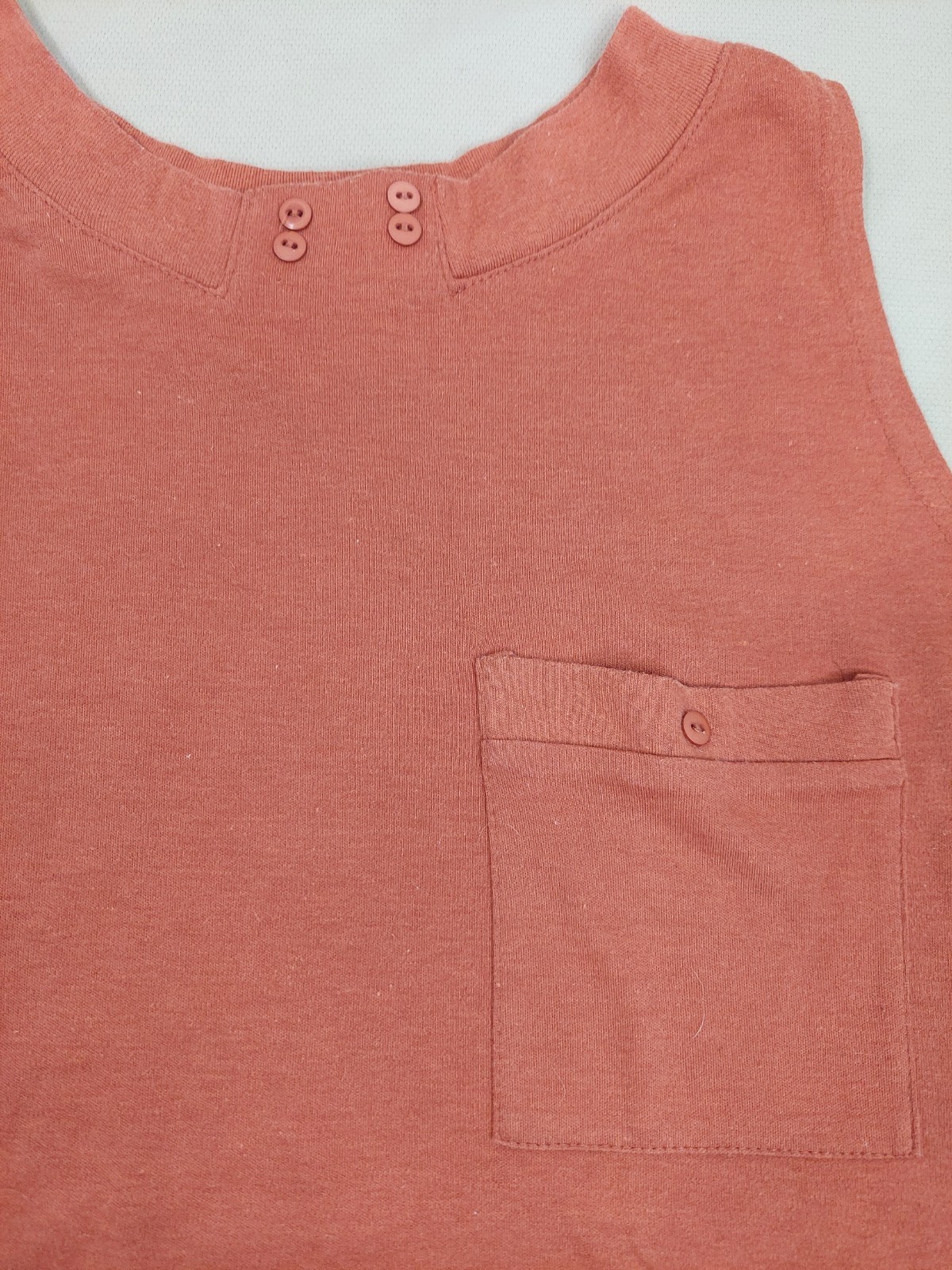 Vintage Orange Tank Top Women Summer Sleeveless Minimalist Normcore Casual Y2K L