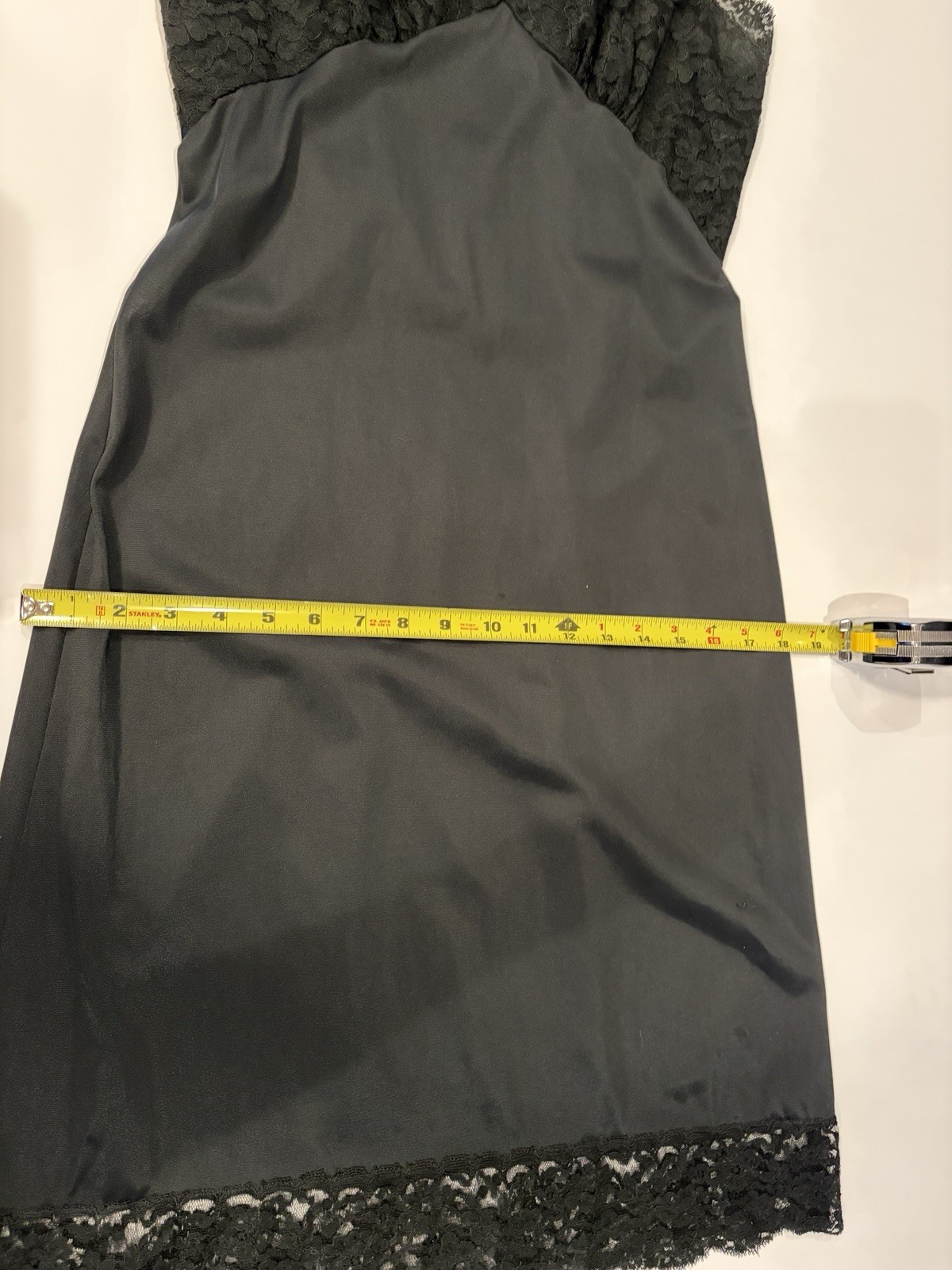 Vintage Adoria 1960’s Black Slip With Lace – Approx Size 34 Small