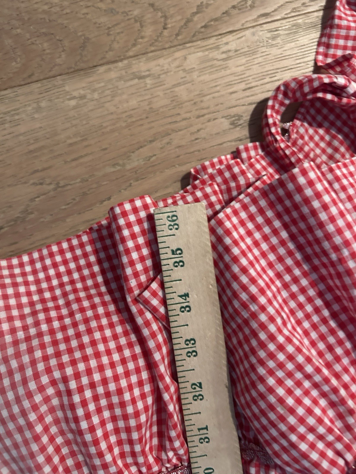 Vintage 1970’s Dress Women’s Red Gingham Western Cowgirl Prarie