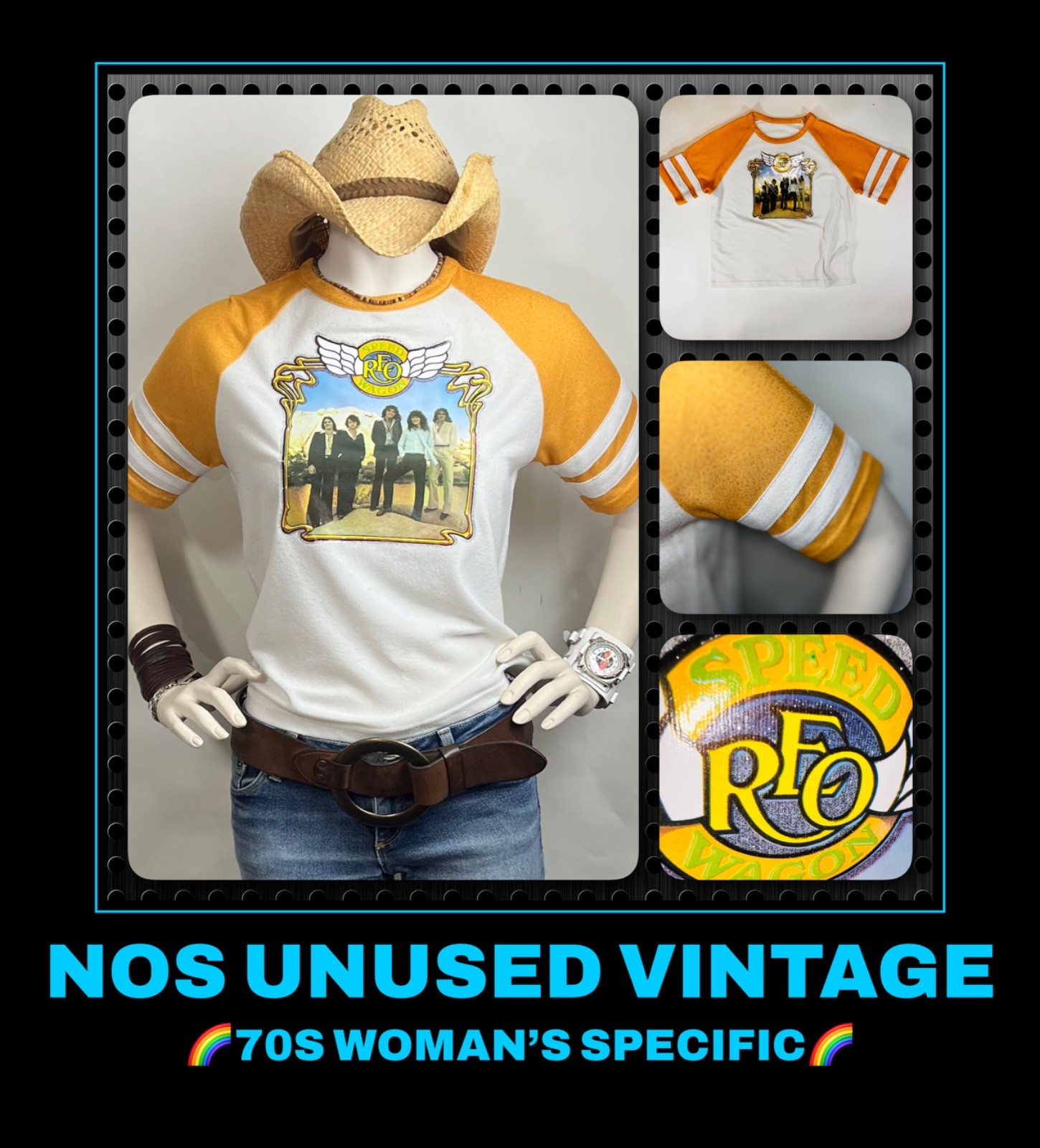 vTg 70-80s REO Speedwagon Classic Prog Rock Band Concert Tour UNUSED t-Shirt DS