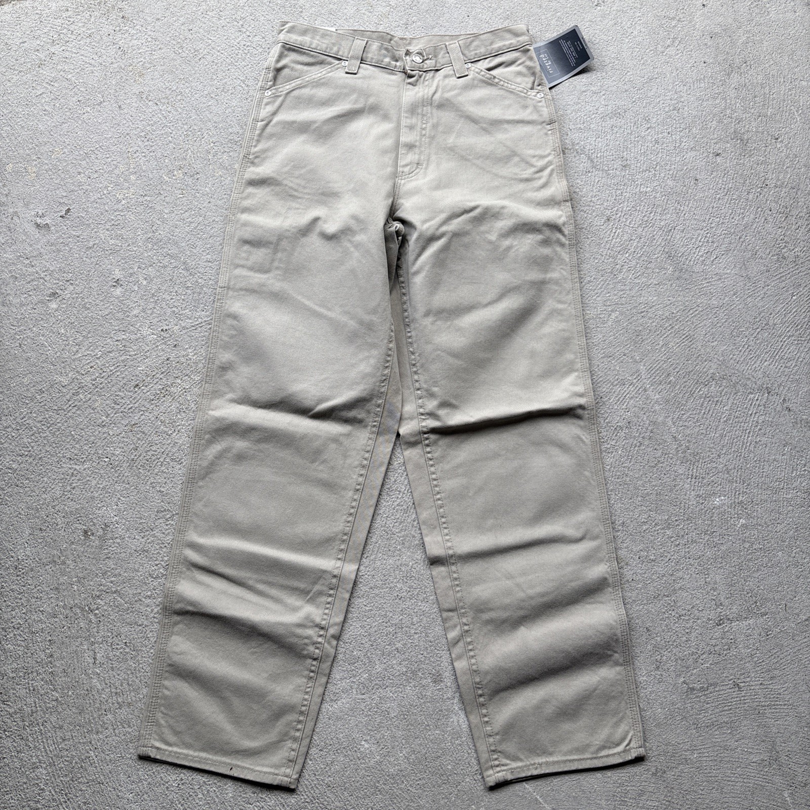 Vintage Riveted By LEE Carpenter Pants Wide Relaxed Khaki Tan Beige Women’s 10 M