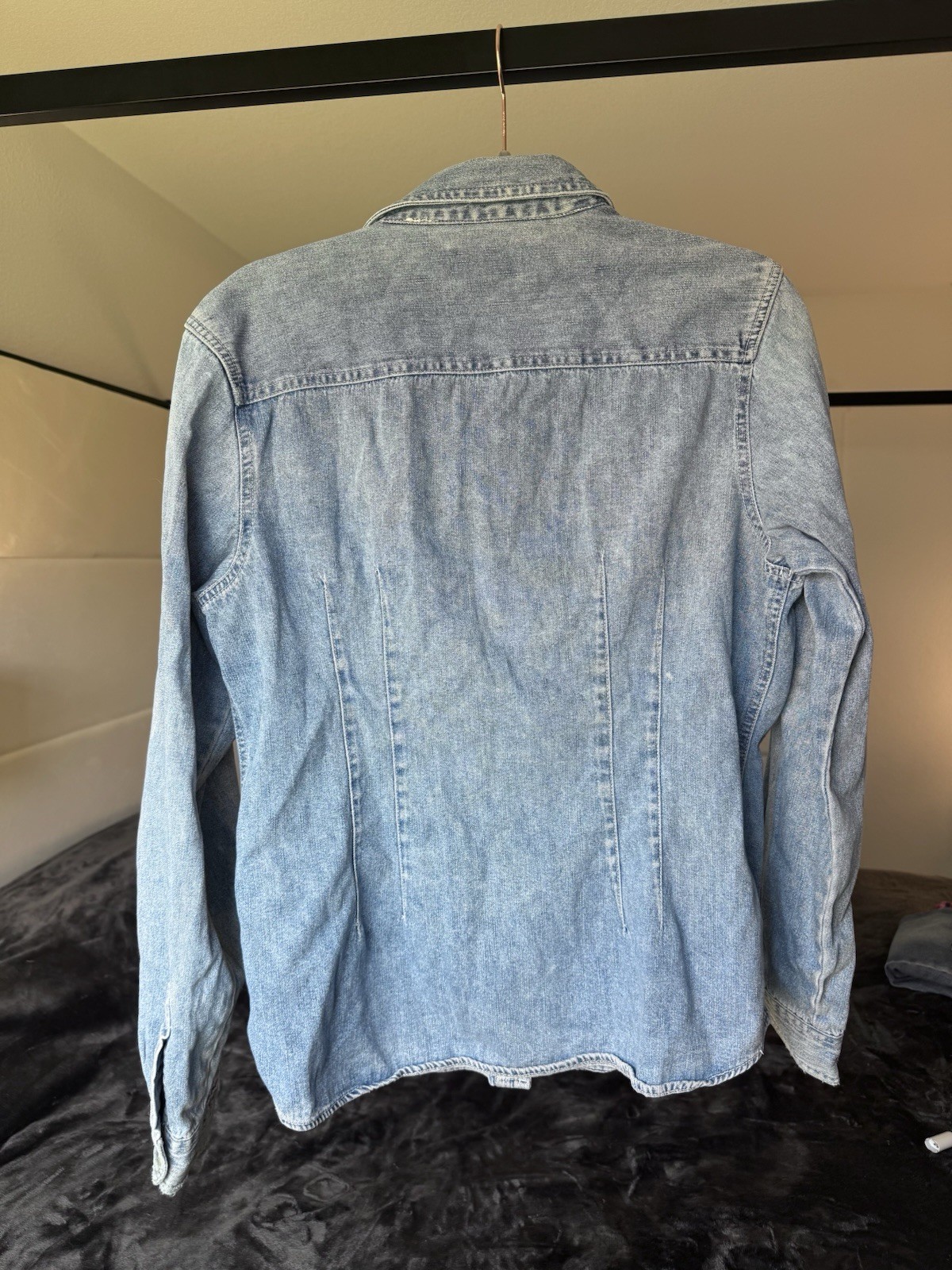 90s Vintage Jean’s Wear Country Seat Denim Button Up Shirt Womens XL 100% Cotton