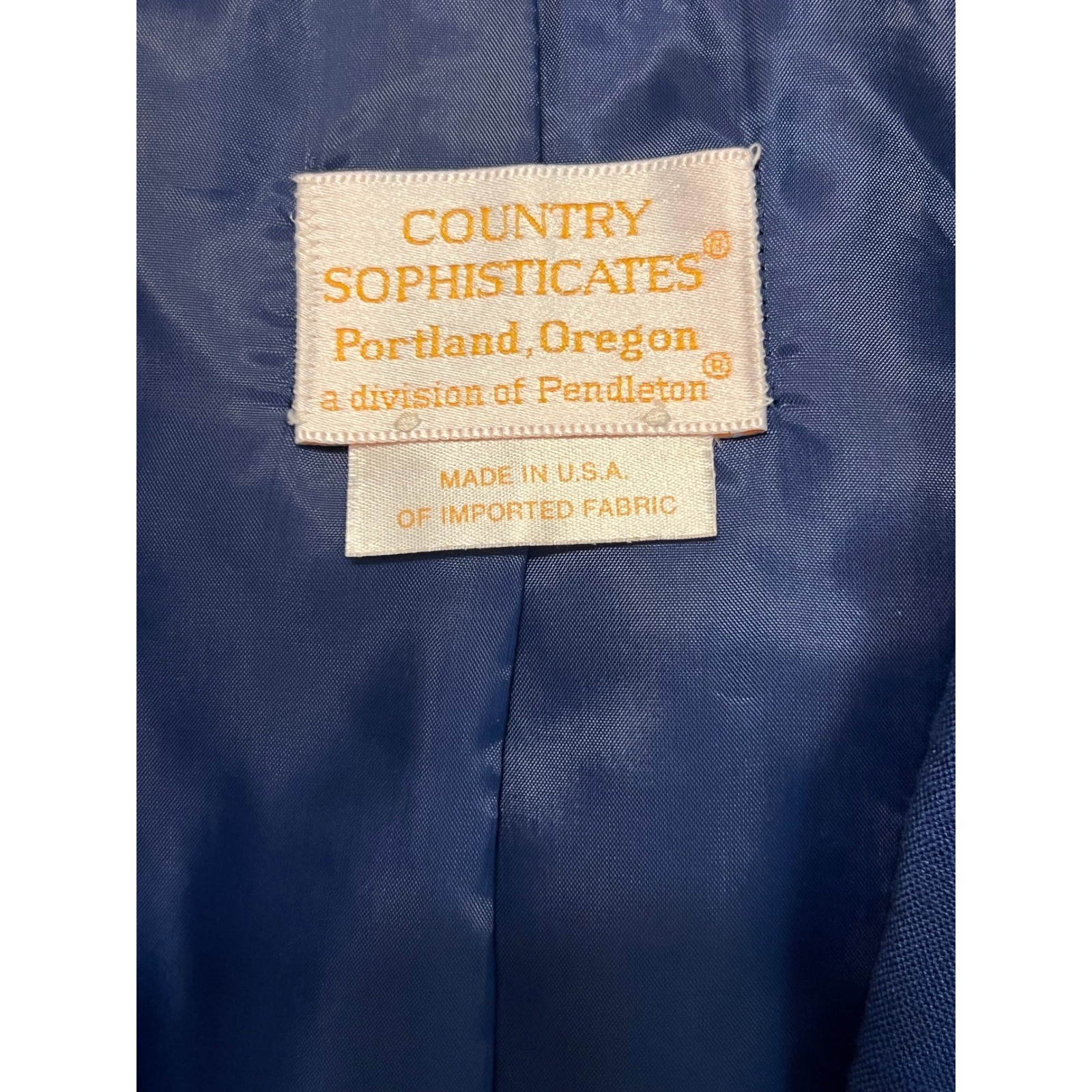 Country Sophisticates Pendleton 12 Blue Silk Wool Skirt Suit Vintage