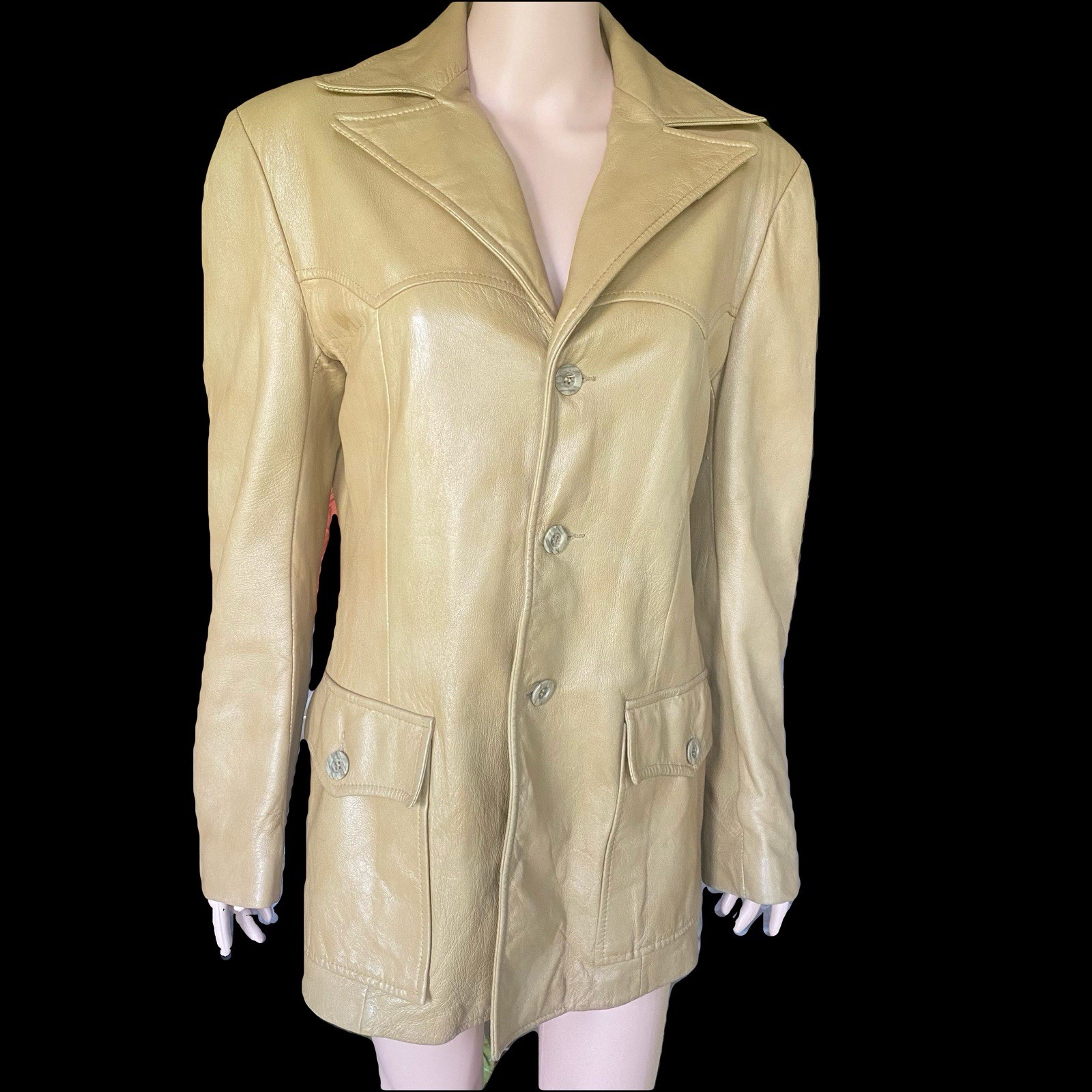 VTG 1970s Scully real leather jacket. size 38 Western