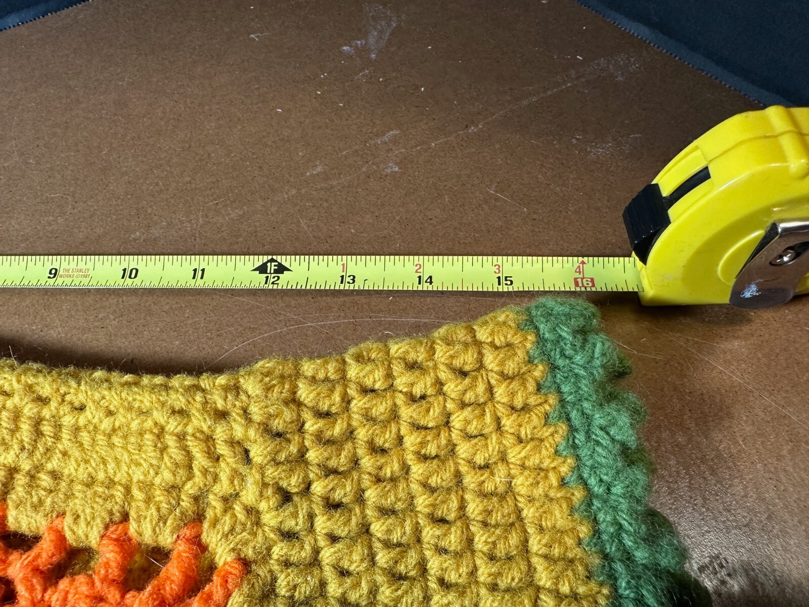 Crochet Vest vintage Handmade Granny Square Green Yellow orange size small?