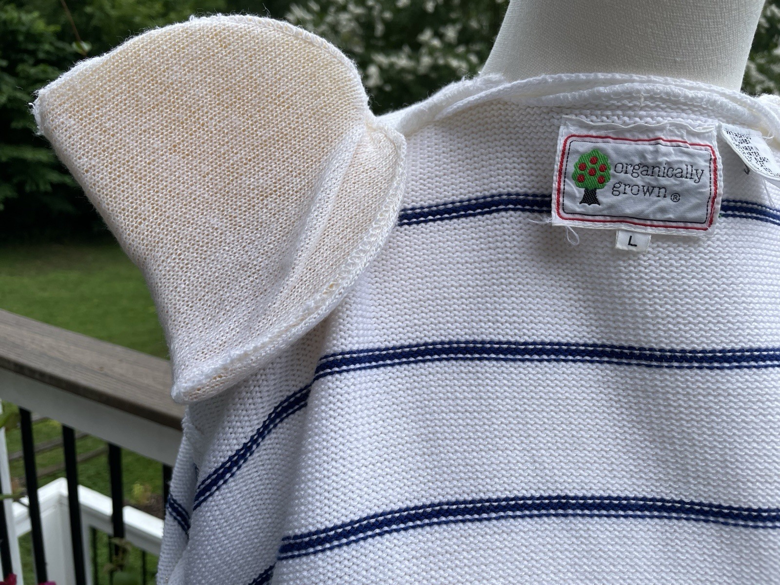 Vintage Organically Grown by Arpeja Nautical Sweater Sailing Patch 1980’s L