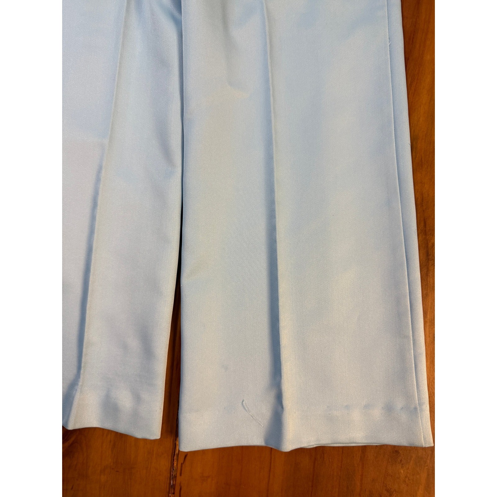 Vintage 70s Sears Mates Wide Leg Pants 5P XXSP Polyester Satin High rise Z3-27
