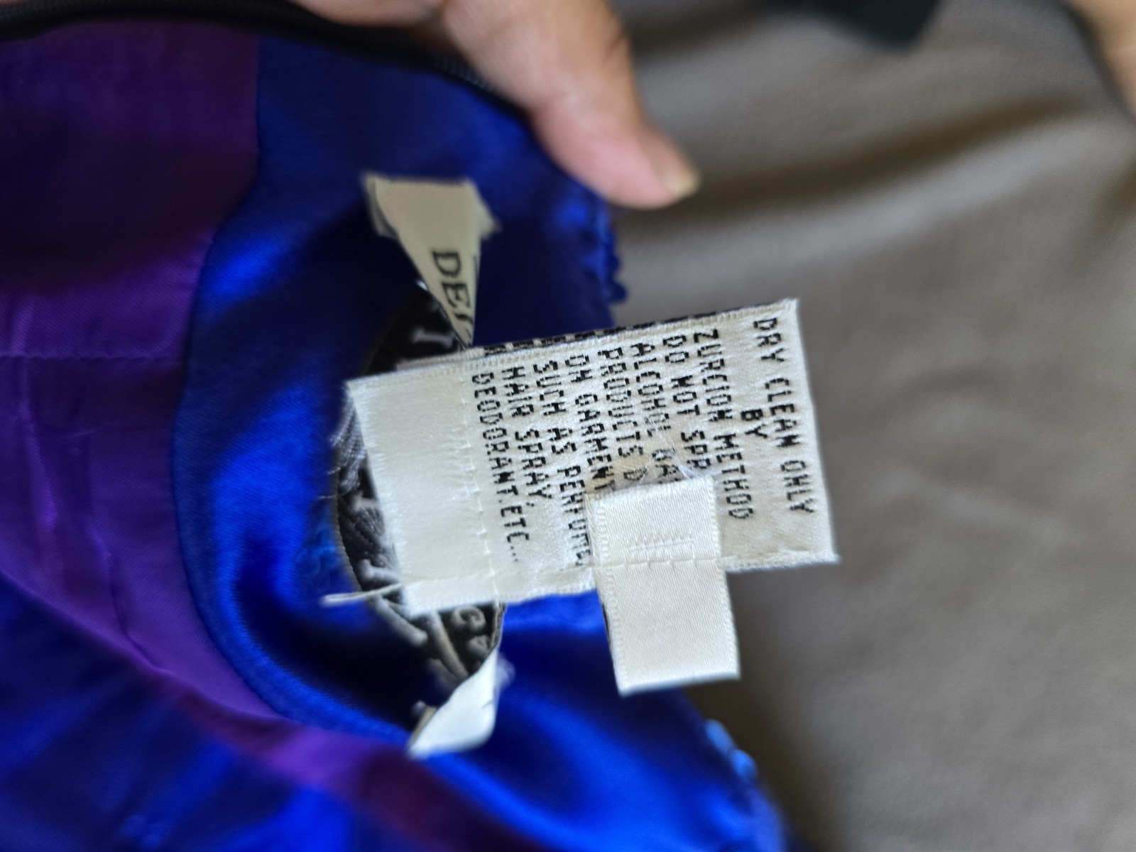 Vintage NITELINE Della Roufogali Royal Blue Sequin Halter Suit Jacket Dress Sz.2