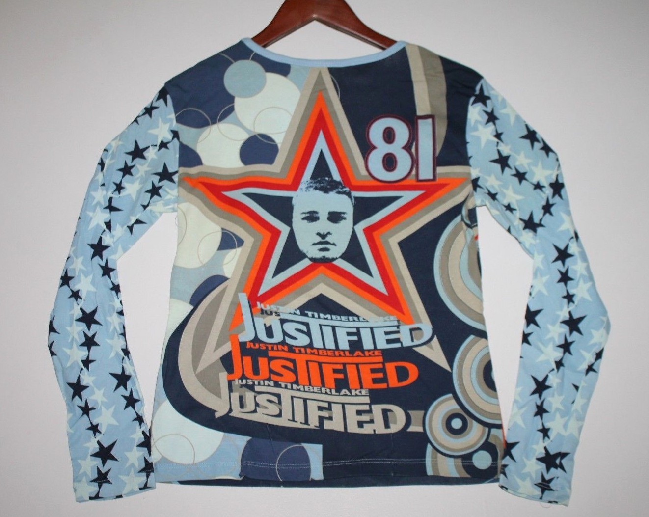 M * vtg 2003 JUSTIN TIMBERLAKE Justified tour all over print t shirt y2k