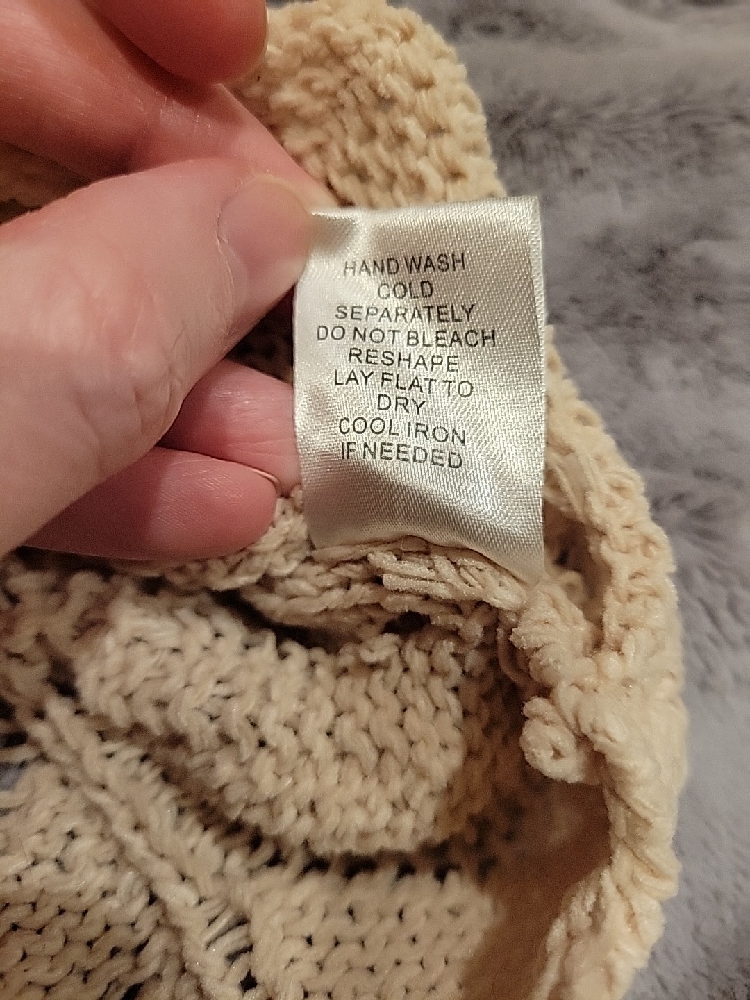 Originality Crochet Crop Top Women XL Cream Soft Boho Coverup Sweater Festival