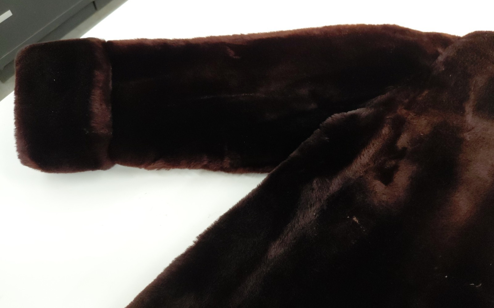 Womens Vintage Real Brown Fur Coat 1960s Small/Regular Unique Luxury Stripes