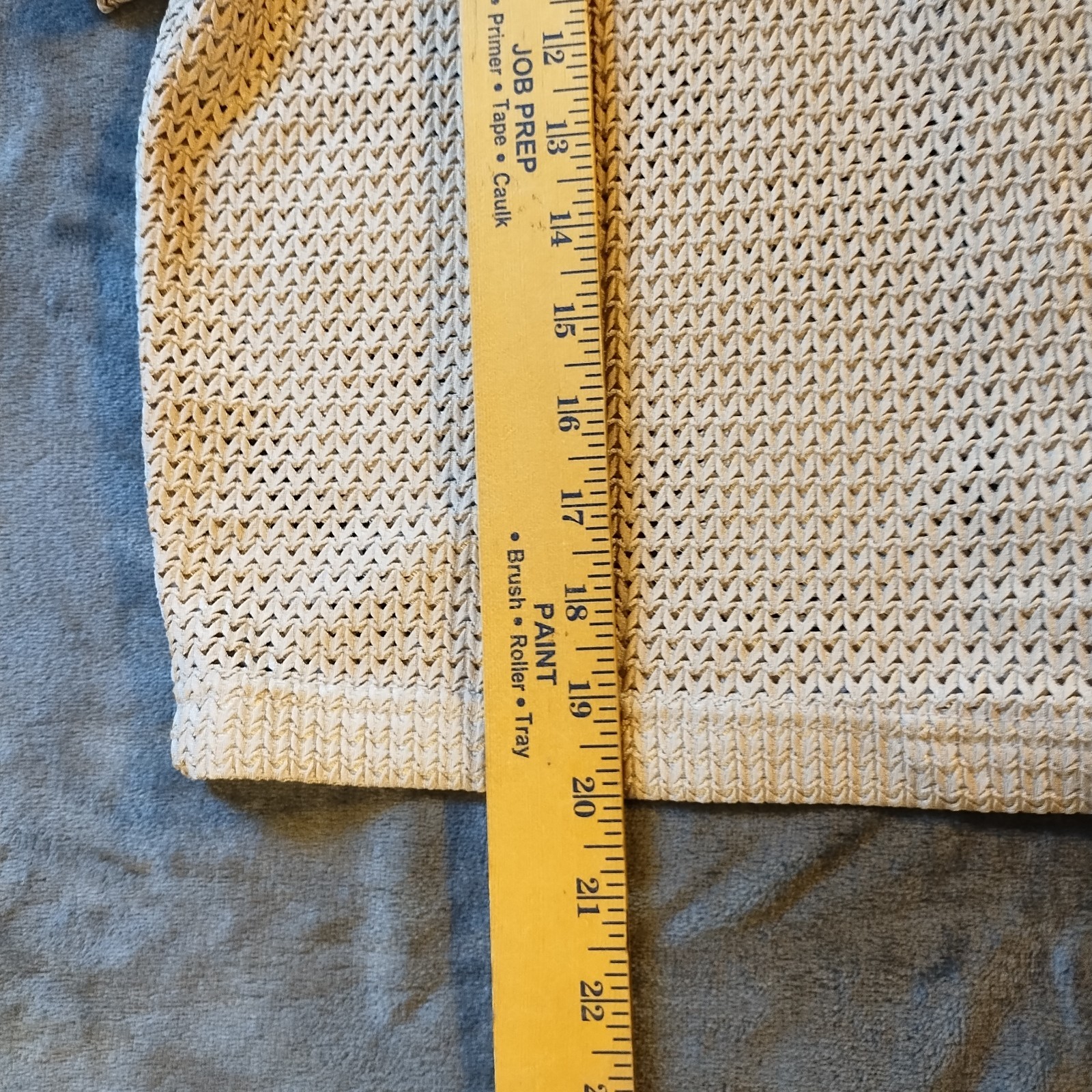 Vintage Miss Dorby Tan Crochet Women’s 10 Granny Boho Layering Coastal Textured