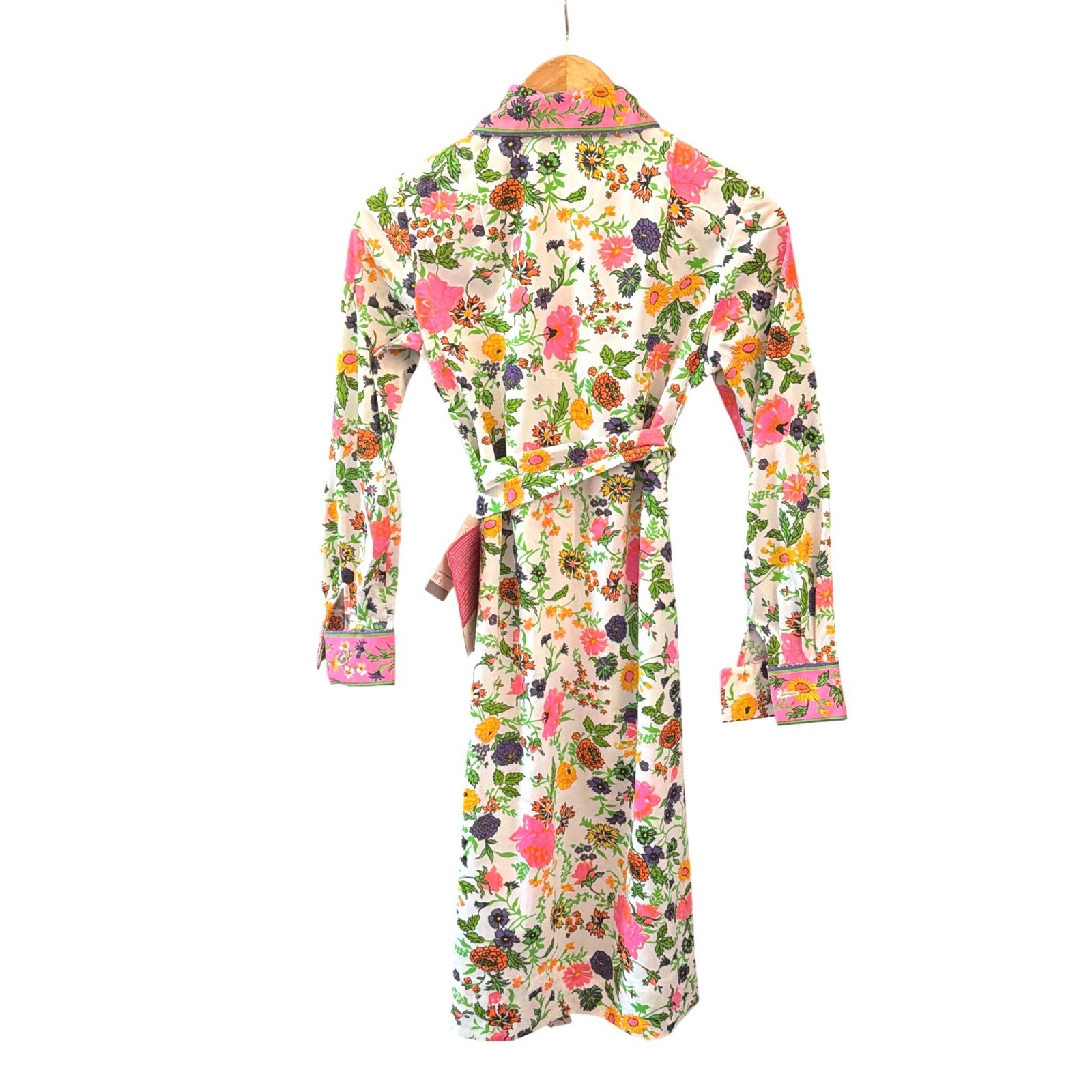 Vintage Serbin Deadstock NWT Floral Midi Dress Mod Psychedelic Retro 60s Rare