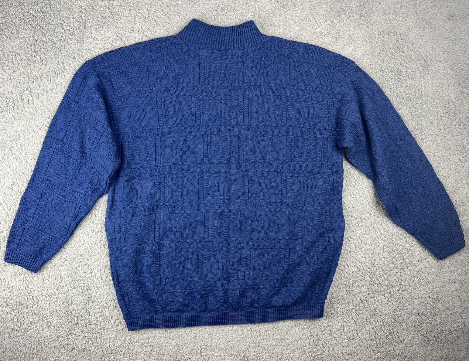 Vintage 80s Sweater Women’s Large USA Made Pullover Spunky 90s Knit Retro Hearts