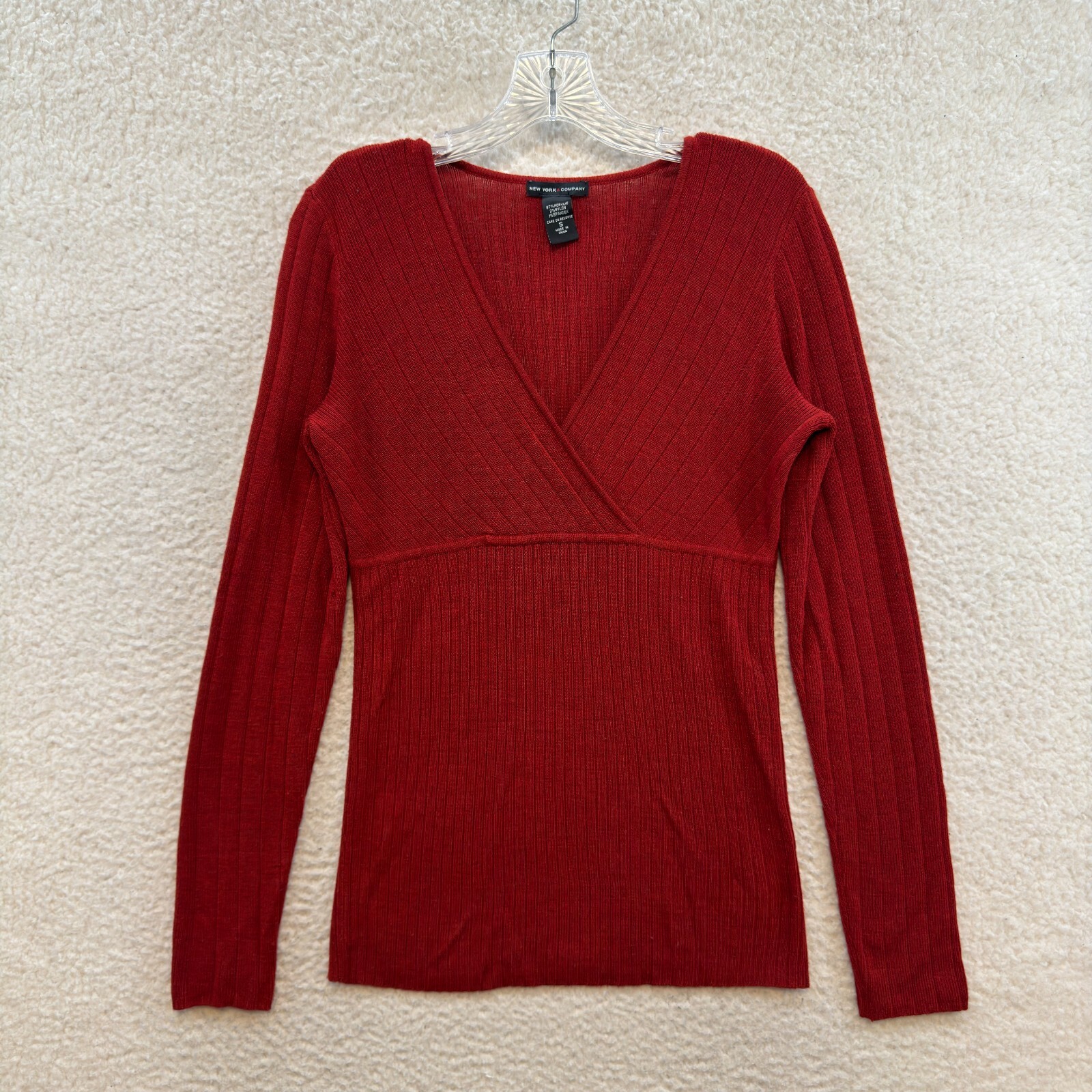 Y2K Vintage Top Small Medium Red Knit Long Sleeve Bella Swan Boho Fairy Grunge