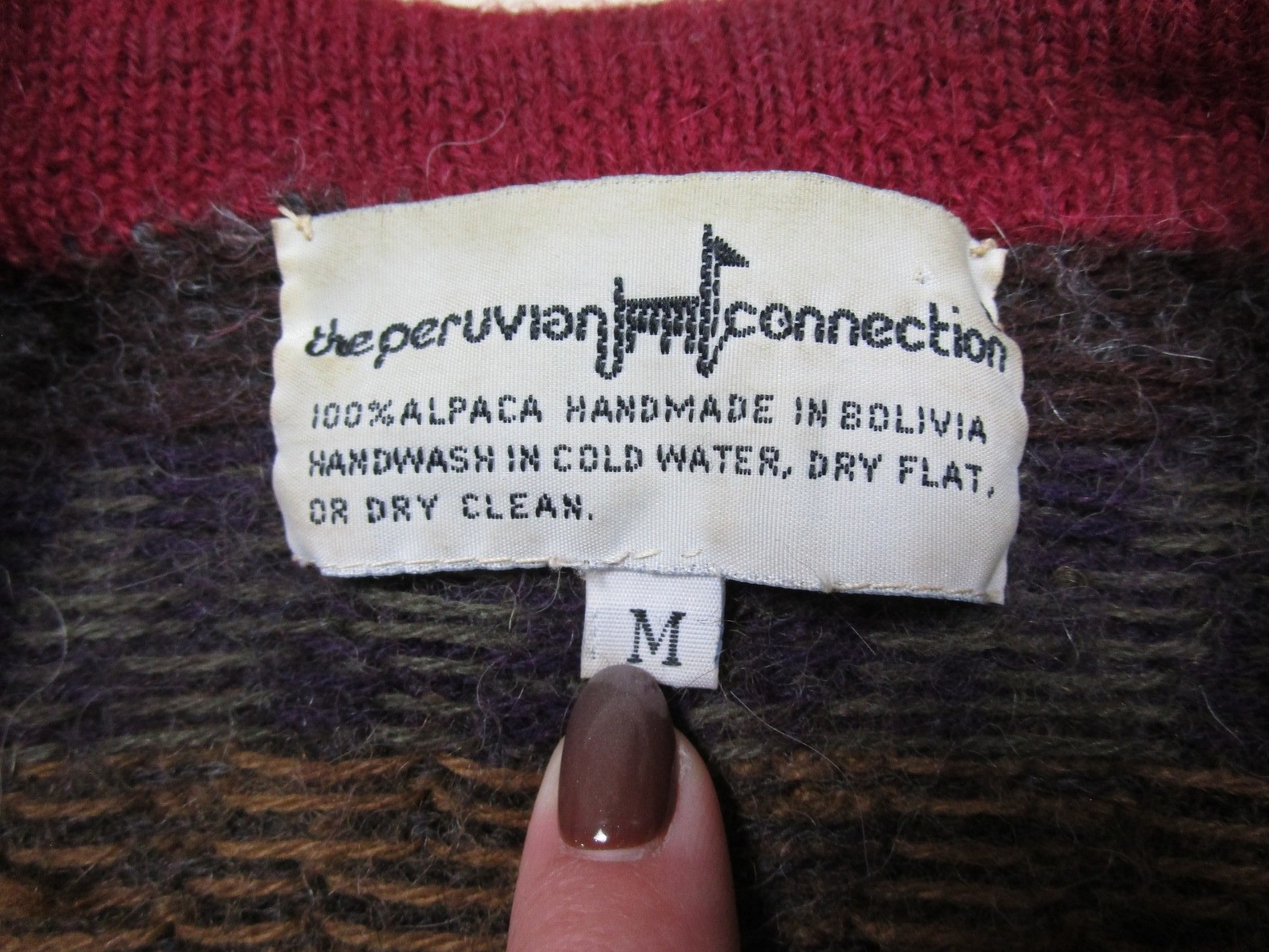 Vintage Peruvian Connection Alpaca Cardigan Sweater Women’s (M) Fair Isle