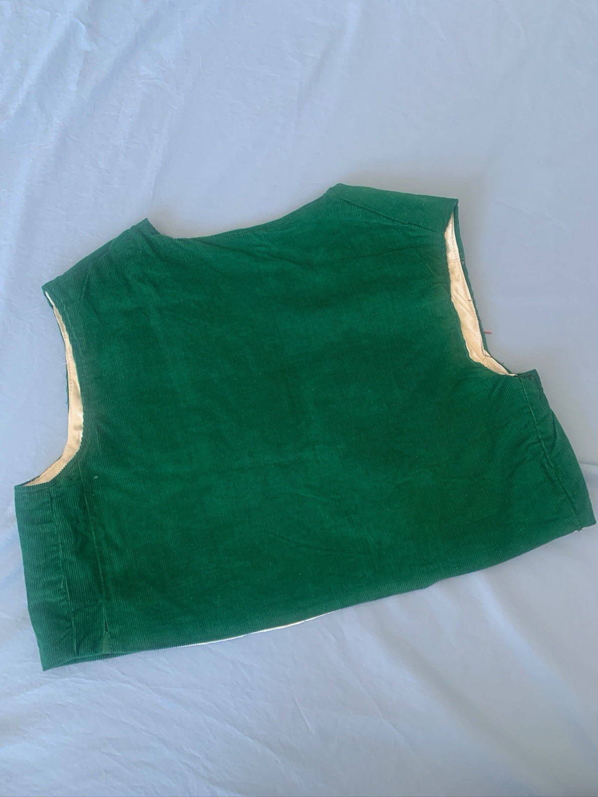 Vintage 1950’s Green Corduroy and Pink Fringe Western Stage Set