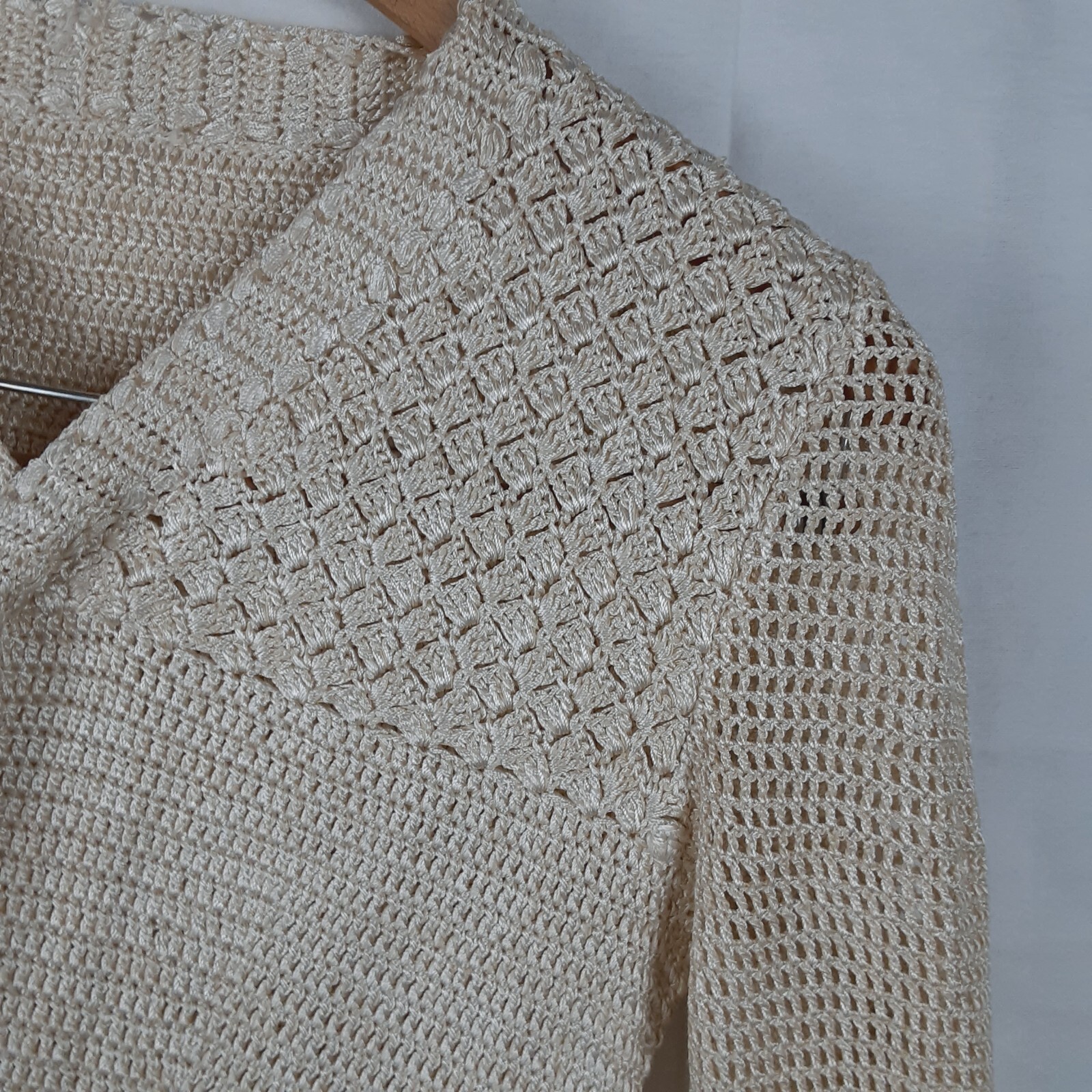 Vintage Sweater Skirt & Top Matching Set Beige Womens Unmarked Size/Brand READ