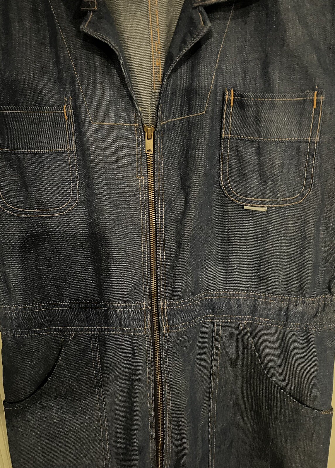 Vintage 1970’s March 1 Blue Denim Jumpsuit Size 5 Petit