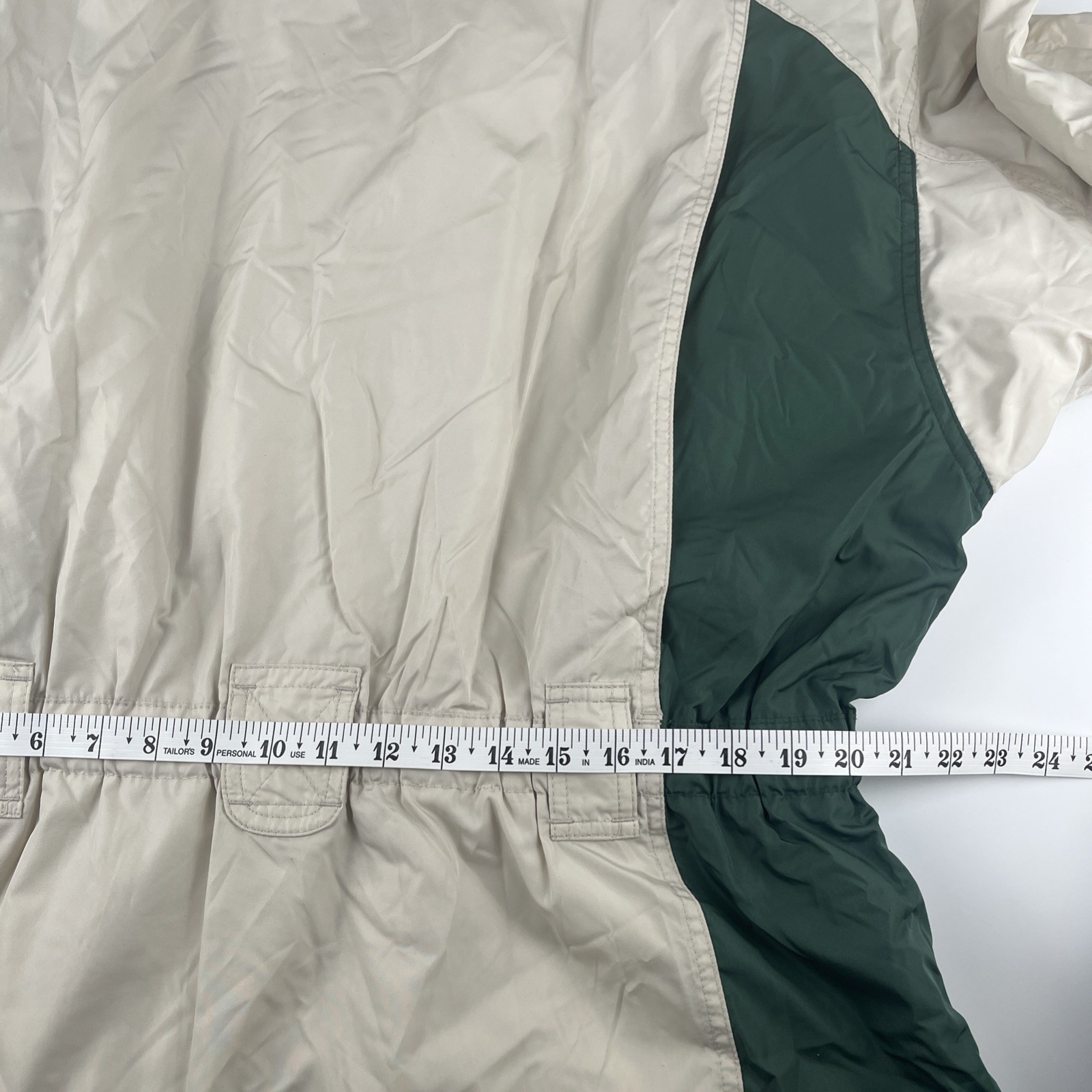 Vintage 90s Columbia Micro-Tex Ski Jacket Women’s XL Colorblock Cream Green