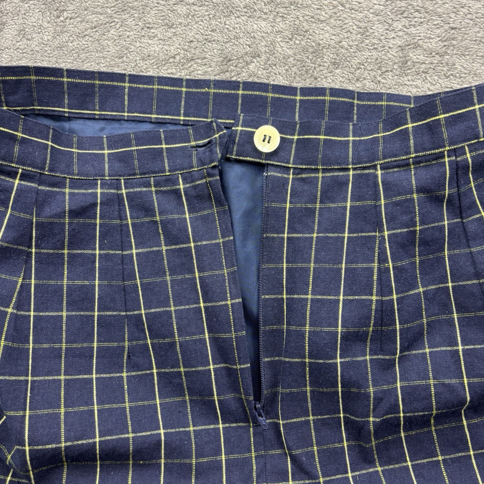 Women’s Plaid Mini Skirt Blue 11/12 Vtg School Girl Pin Up Y2K