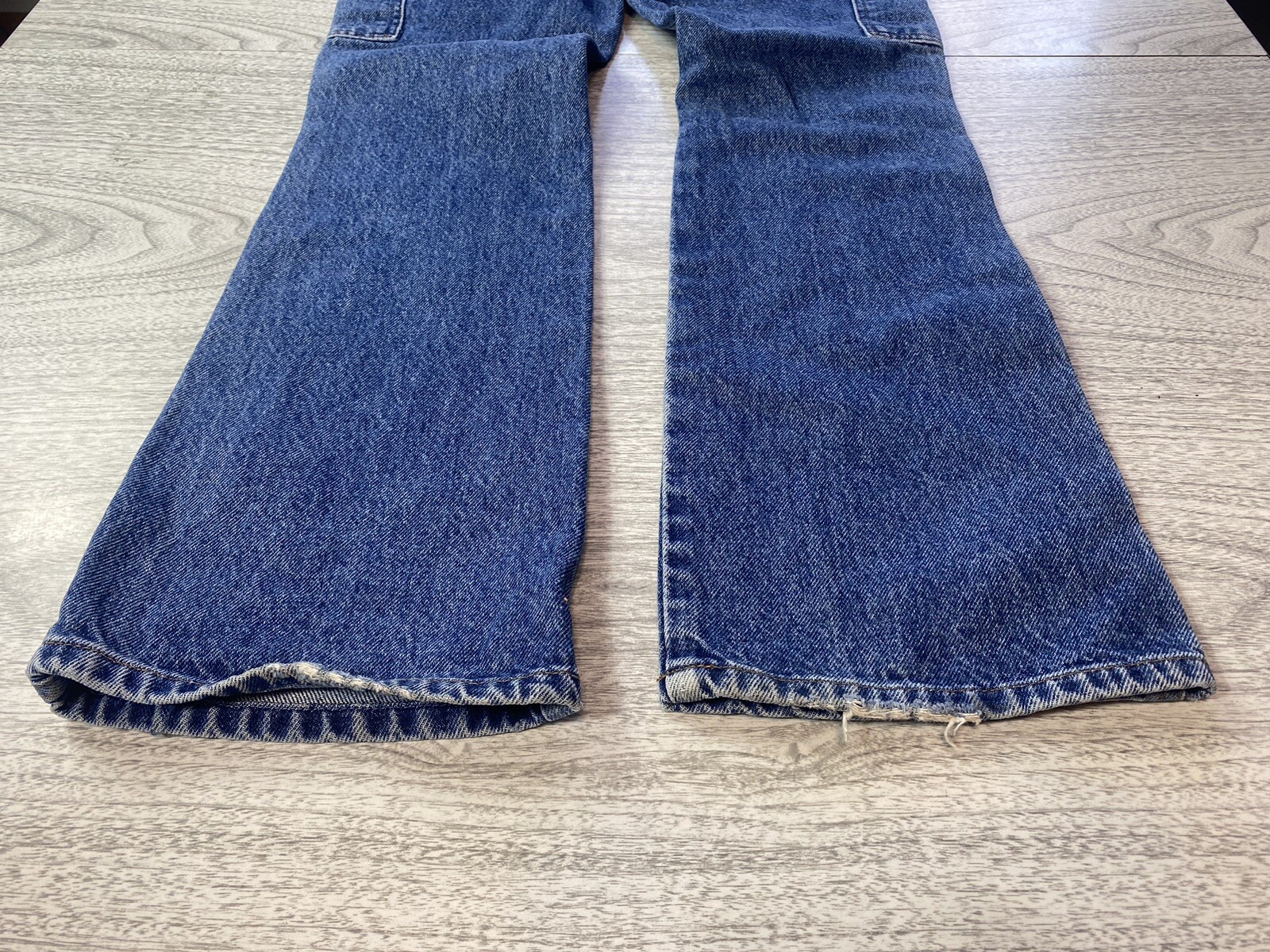 Vintage Women’s High Waist Baggy Flare Jeans w/ Pockets 27″ Waist by IN CHARGE