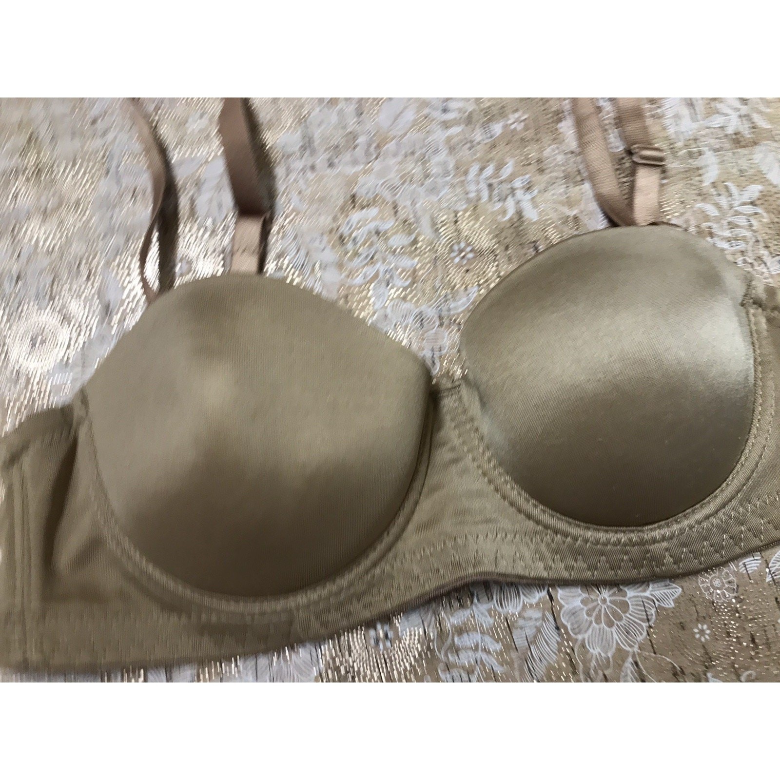 Vintage Cafe Mocha Innocense Multiway Strapless Lightly Padded Underwire Bra 34B