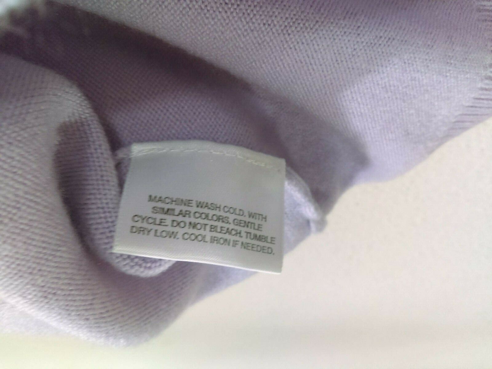 Vintage Covington Small Knit Short Sleeve Sweater Pale Purple Mock Neck Acrylic