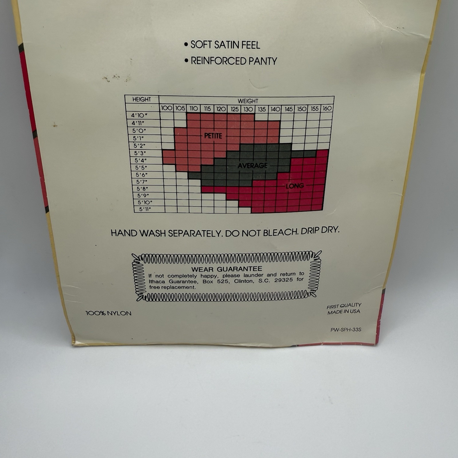 Vintage 60S Penni Wise Petite Average Suntan Nylon Pantyhose Sandalfoot Sheer