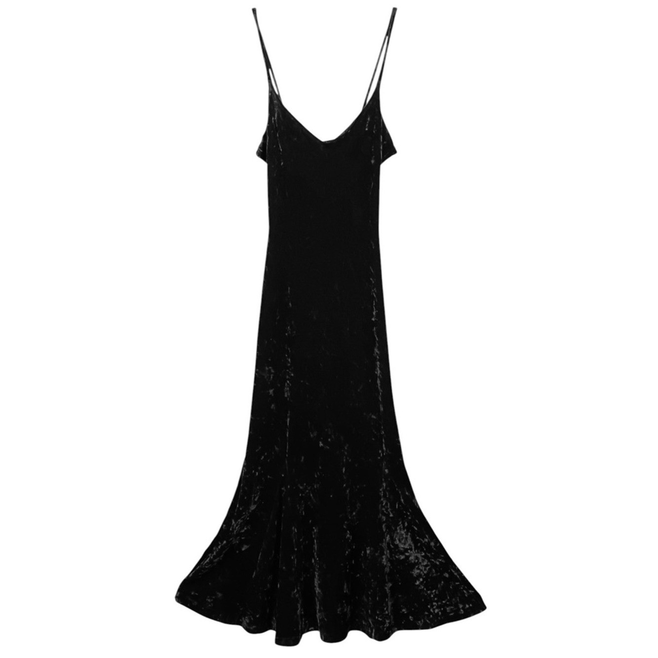 Vintage Betsey Johnson Crushed Velvet Goth Witchy Vamp Maxi Slip Dress Size P