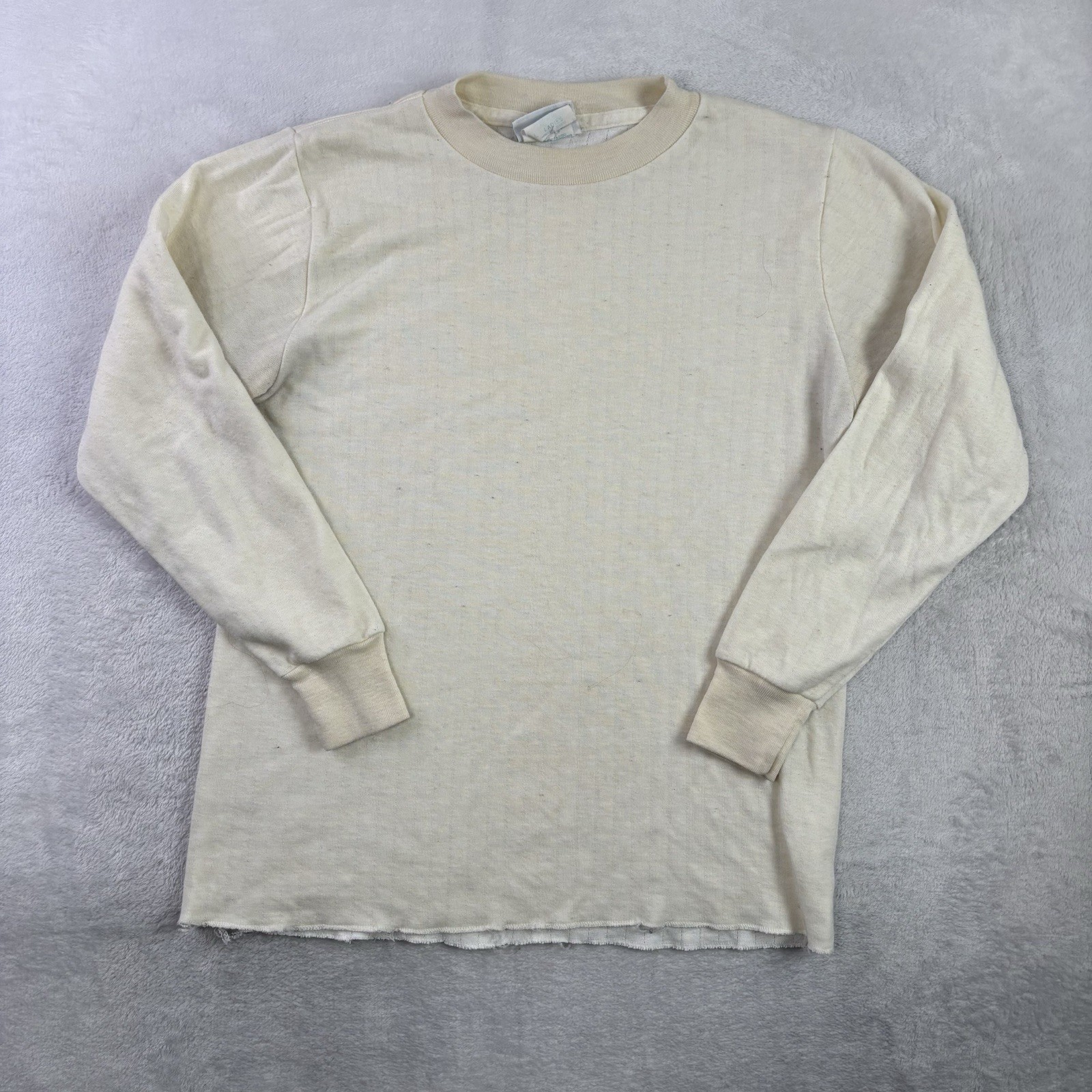 VTG 70s 80s Medalist Long Sleeve Thermal Shirt Women’s Large Beige