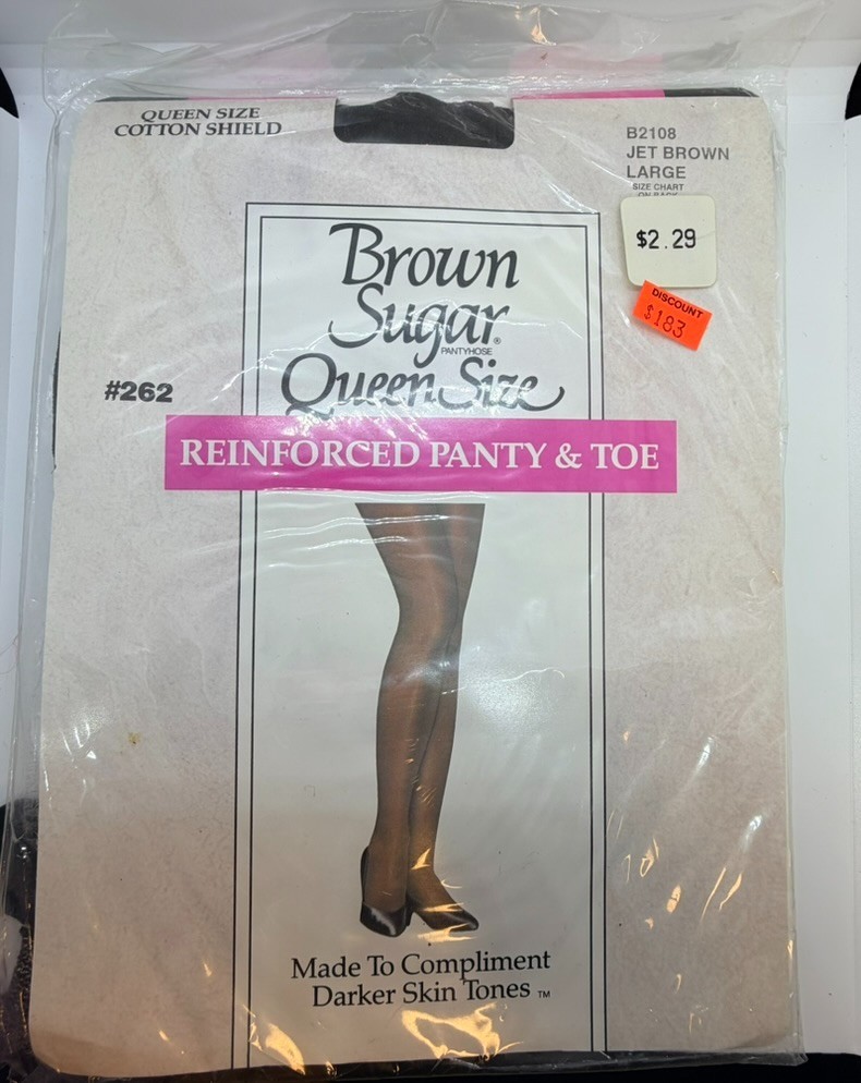 Lot 4 VTG Queen Size Pantyhose Tights NOS Brown Sugar Chadwicks Deadstock 90s