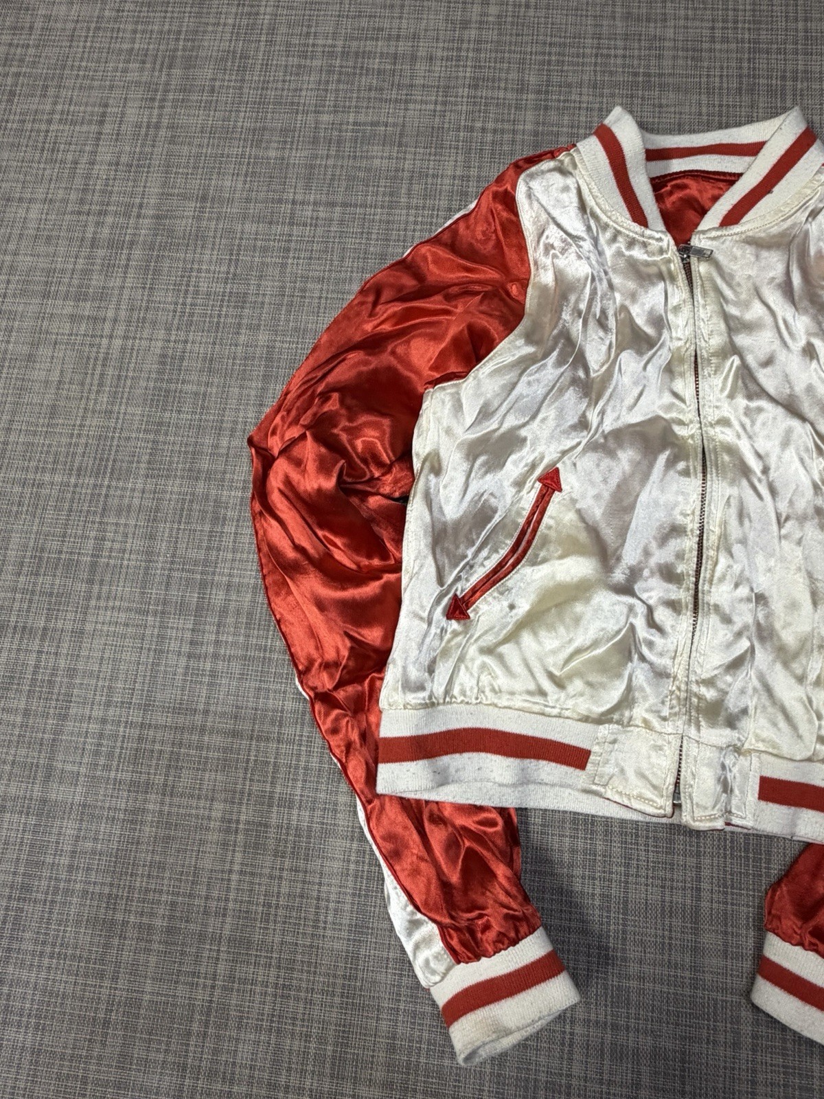 VTG Sukajan Souvenir Jacket, Woman’s Sz S Japanese-Style Embroidery Reversible
