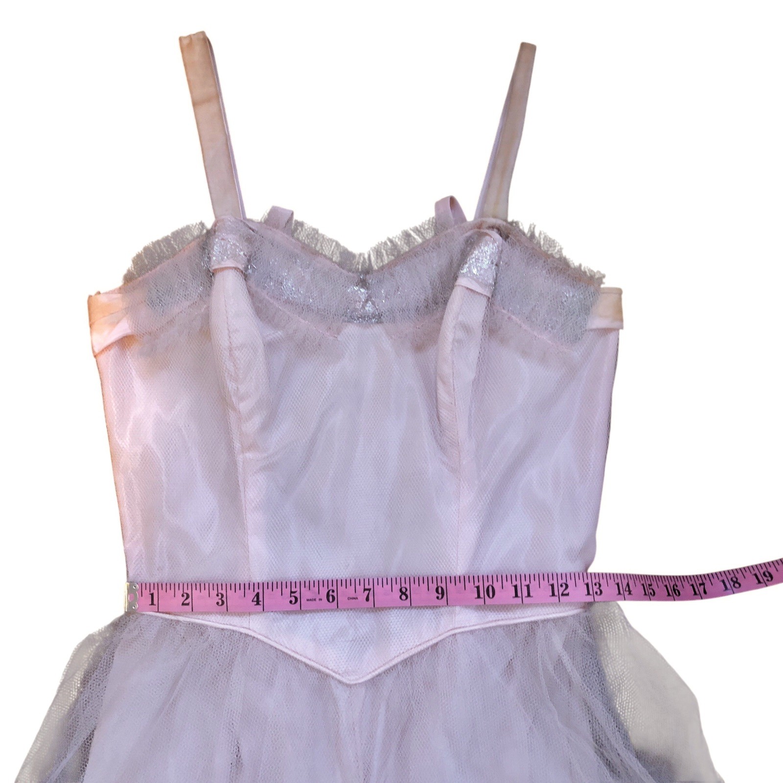 Vintage 50s Prom Party Dress XS Pink Acetate Tulle Net Overlay Sweetheart Read