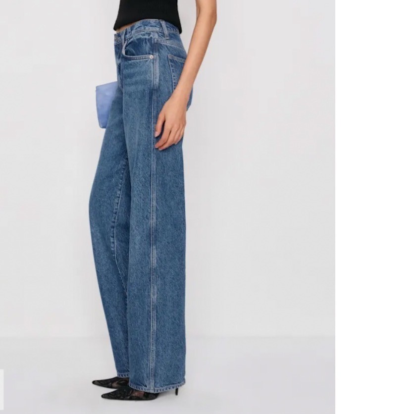 Reformation Val 90s Mid Rise Straight Jeans In Pelican Size 30