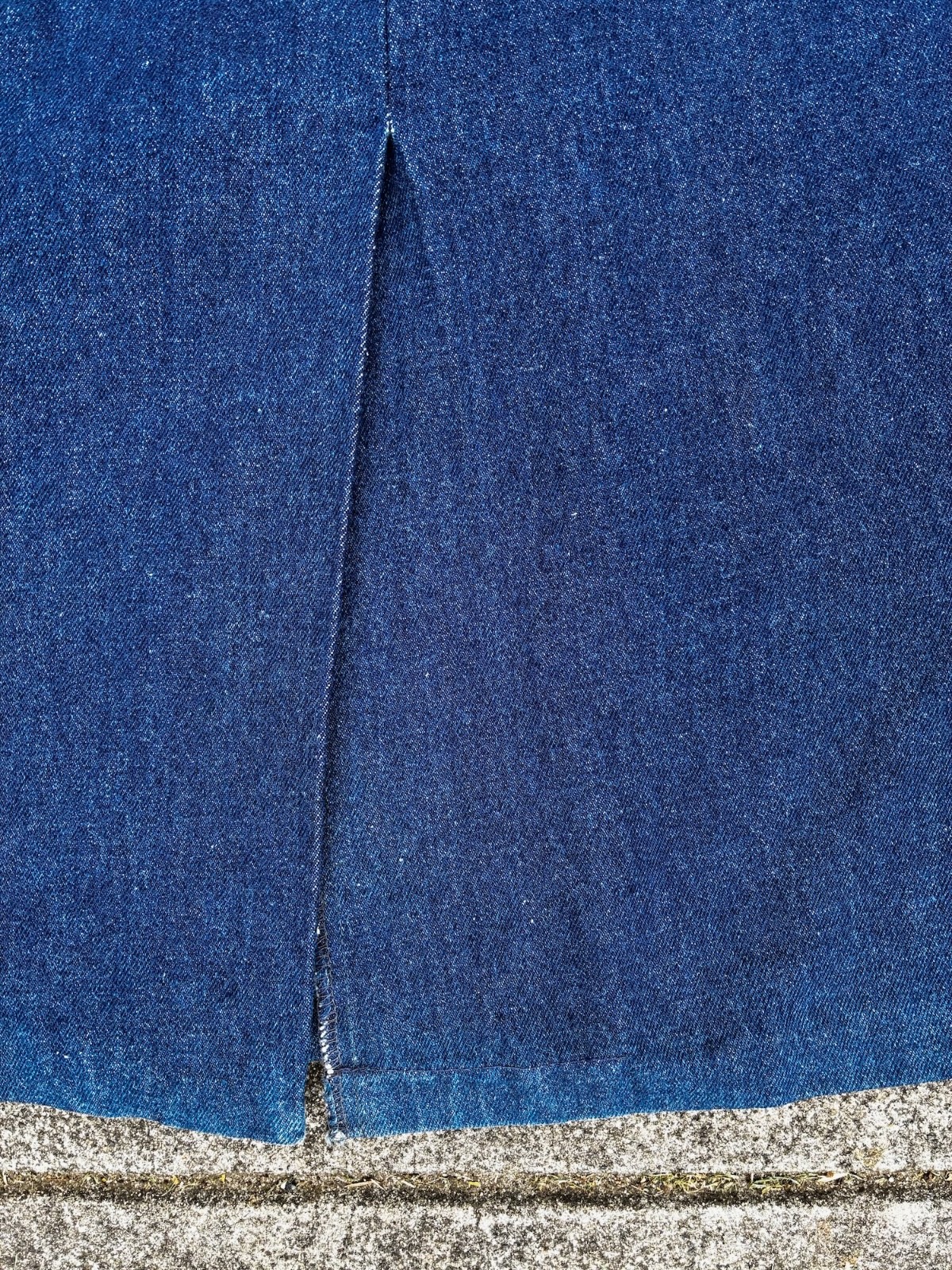 Vintage Original Unworn Size L Blue Denim Midi Skirt Leisure Master