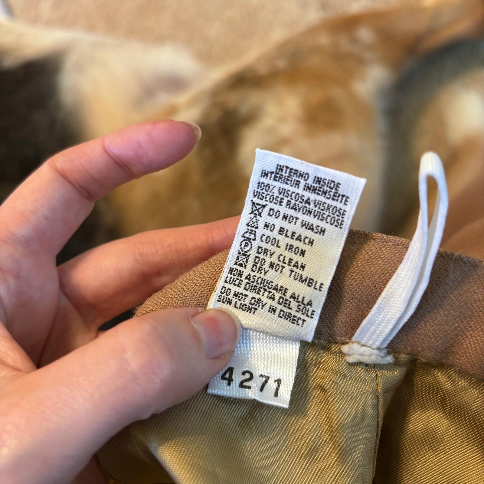 Vintage SISLEY Camel Italian Virgin Wool Wrap Maxi Skirt, 90s Minimalist, Size 6