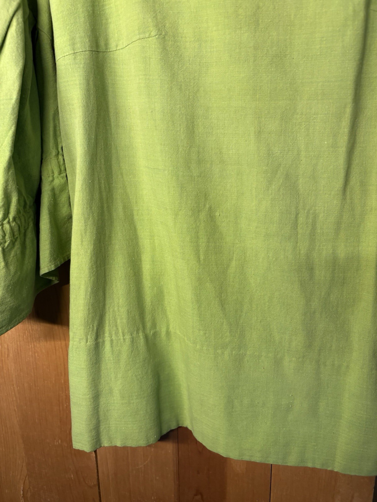 The Phoenix 1970s Vintage Mexican lime green blouse Large Sleeves Women’s Sz XS