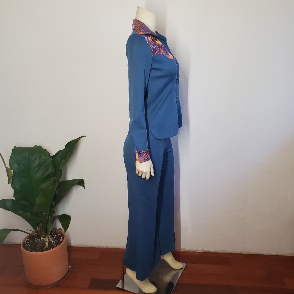 Funky Vintage 70s Leisure Wear Bell Bottoms Set S/M