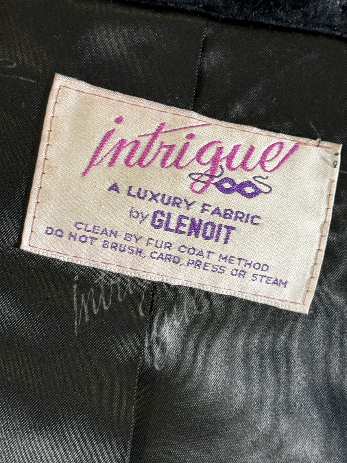 Vintage Intrigue Glenoit Coat Womens XL Black Faux Fur Union Tag USA Mob Wife