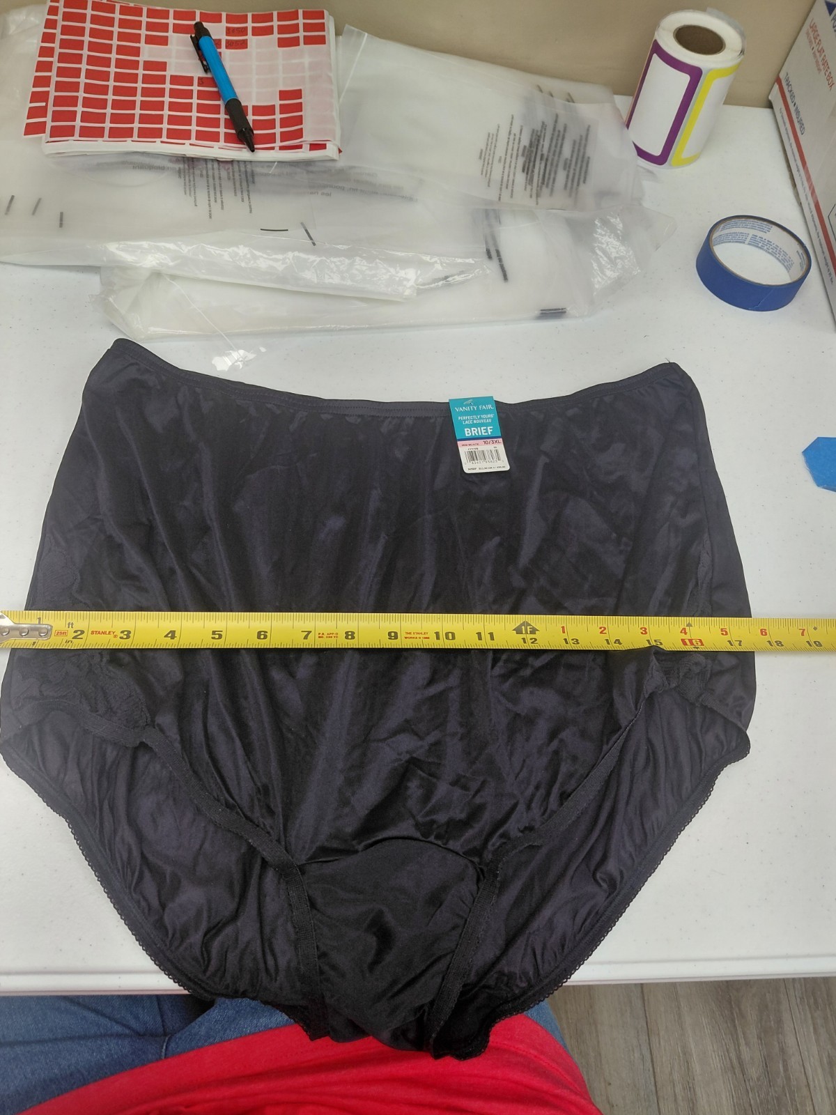 Vintage Vanity Fair Black Brief Size 10/3XL